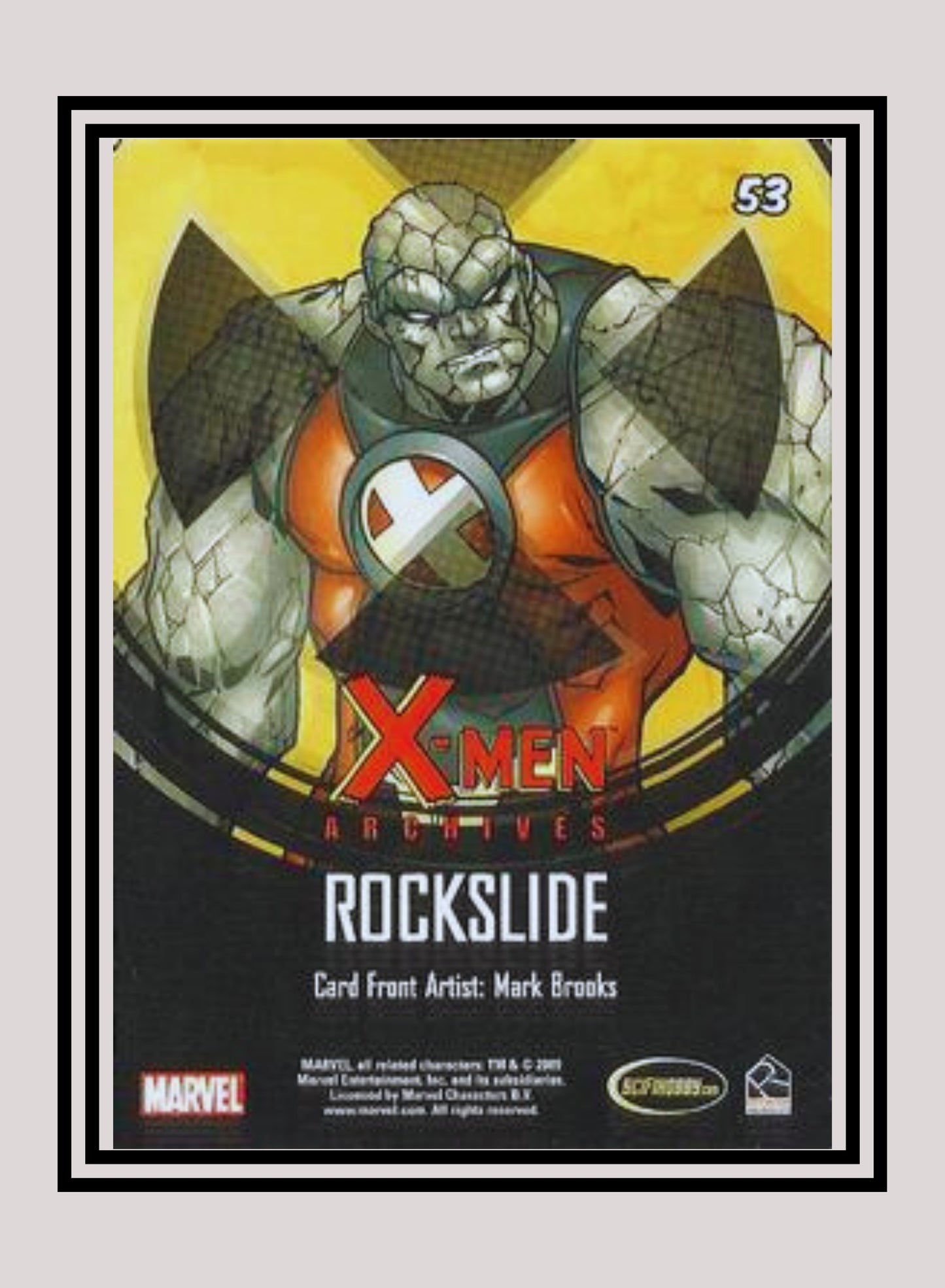 Marvel! 1x Rockslide - Base (#53 - 2009 Rittenhouse X-Men Archives)