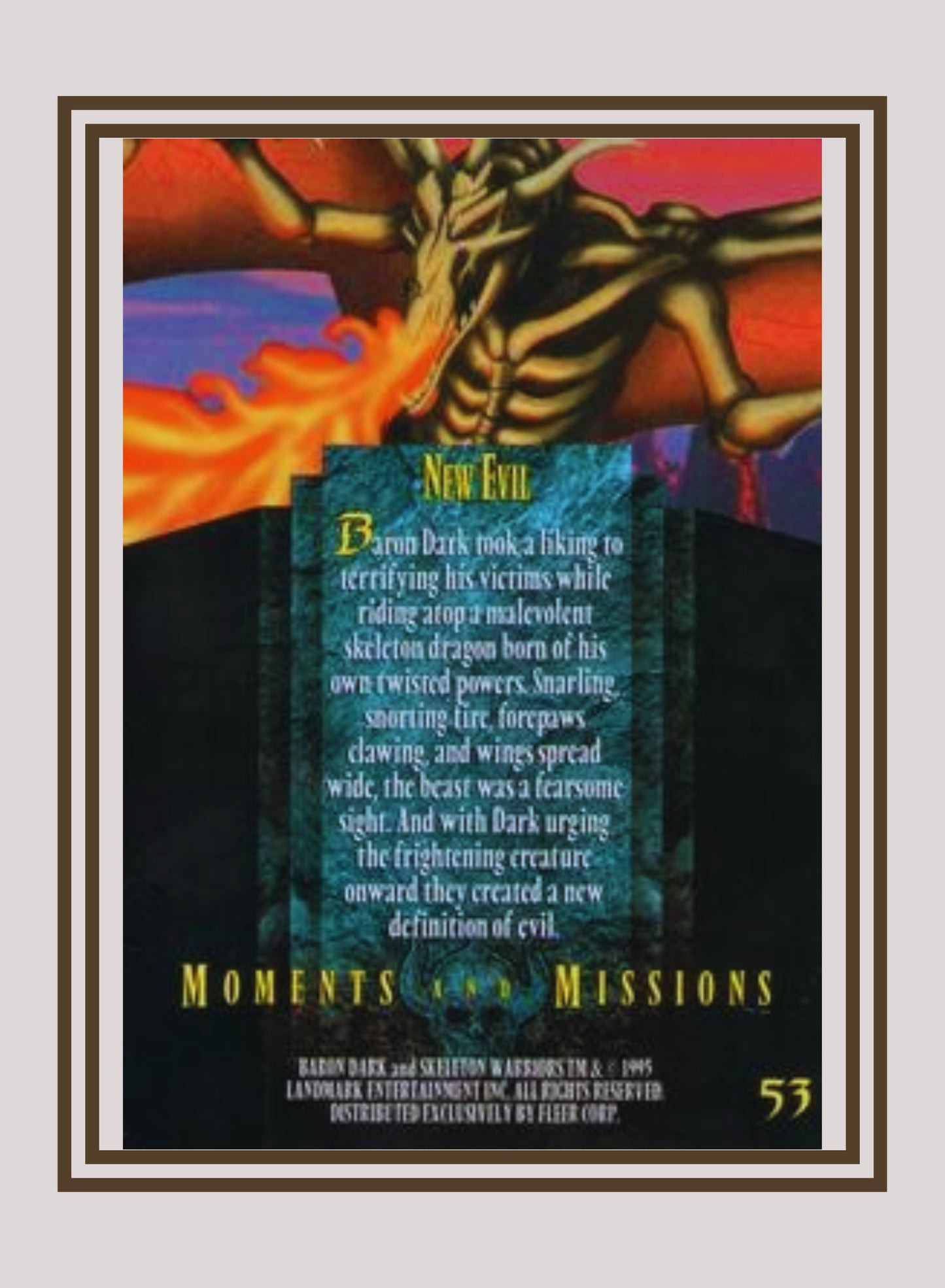 1x New Evil - Base (#053 - 1995 Fleer Ultra Skeleton Warriors)