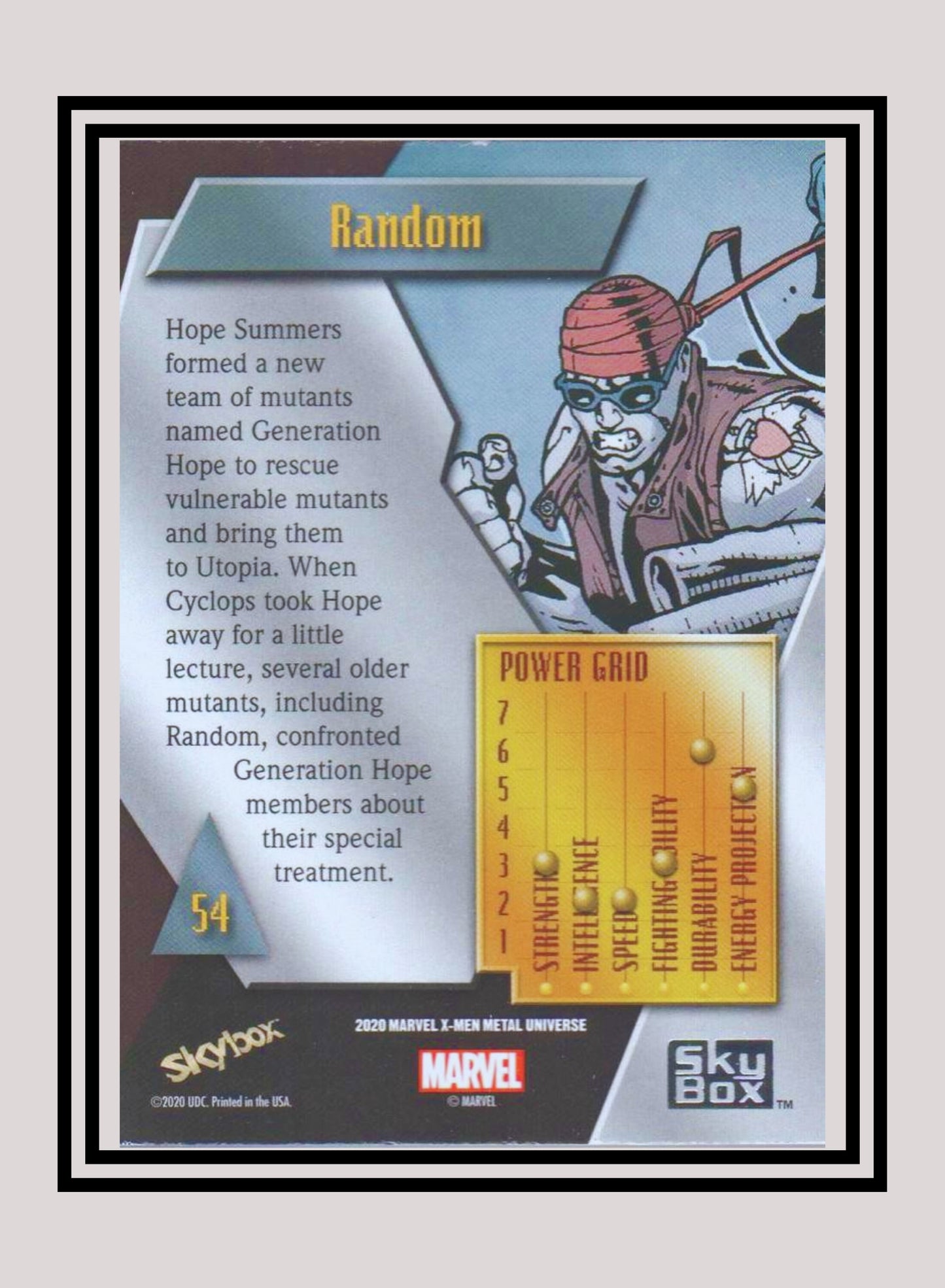 Marvel! 1x Random - Base Low Series (#054 - 2021 Upper Deck X-Men Metal Universe)