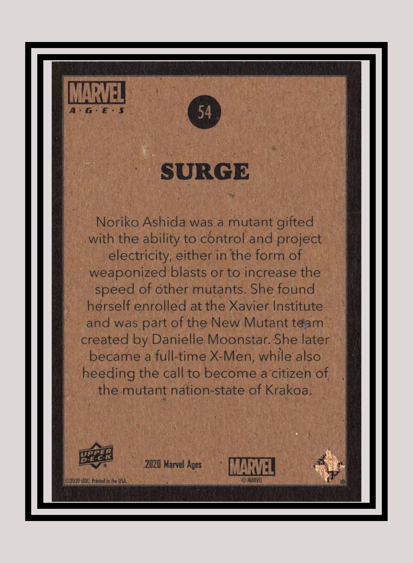 Marvel! 1x Surge - Base (#054 - 2020 Upper Deck Marvel Ages)