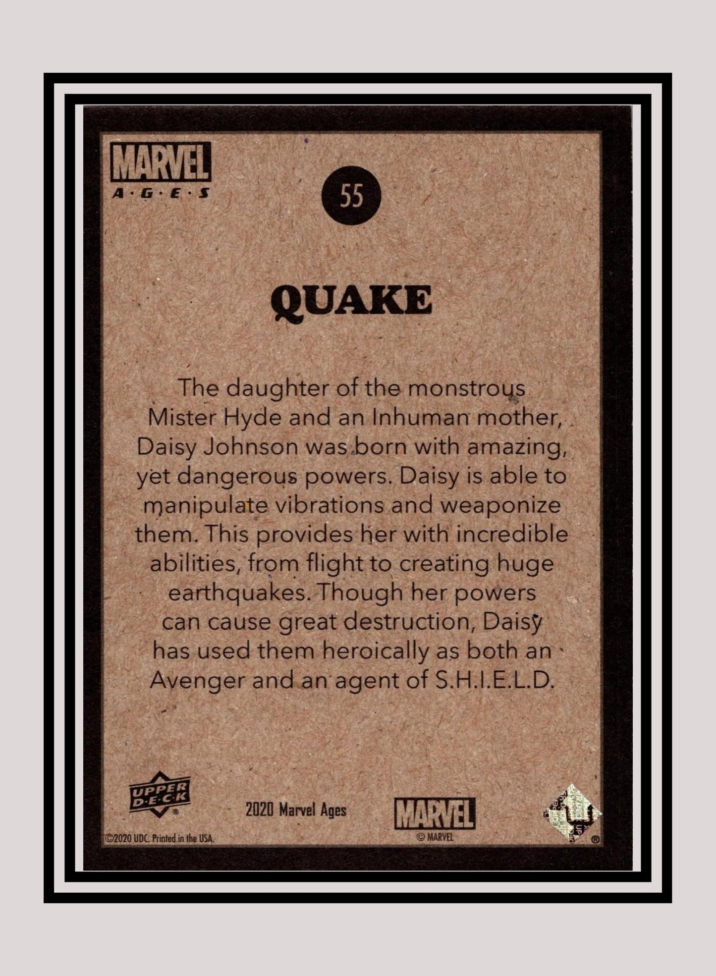 Marvel! 1x Quake - Base (#055 - 2020 Upper Deck Marvel Ages)
