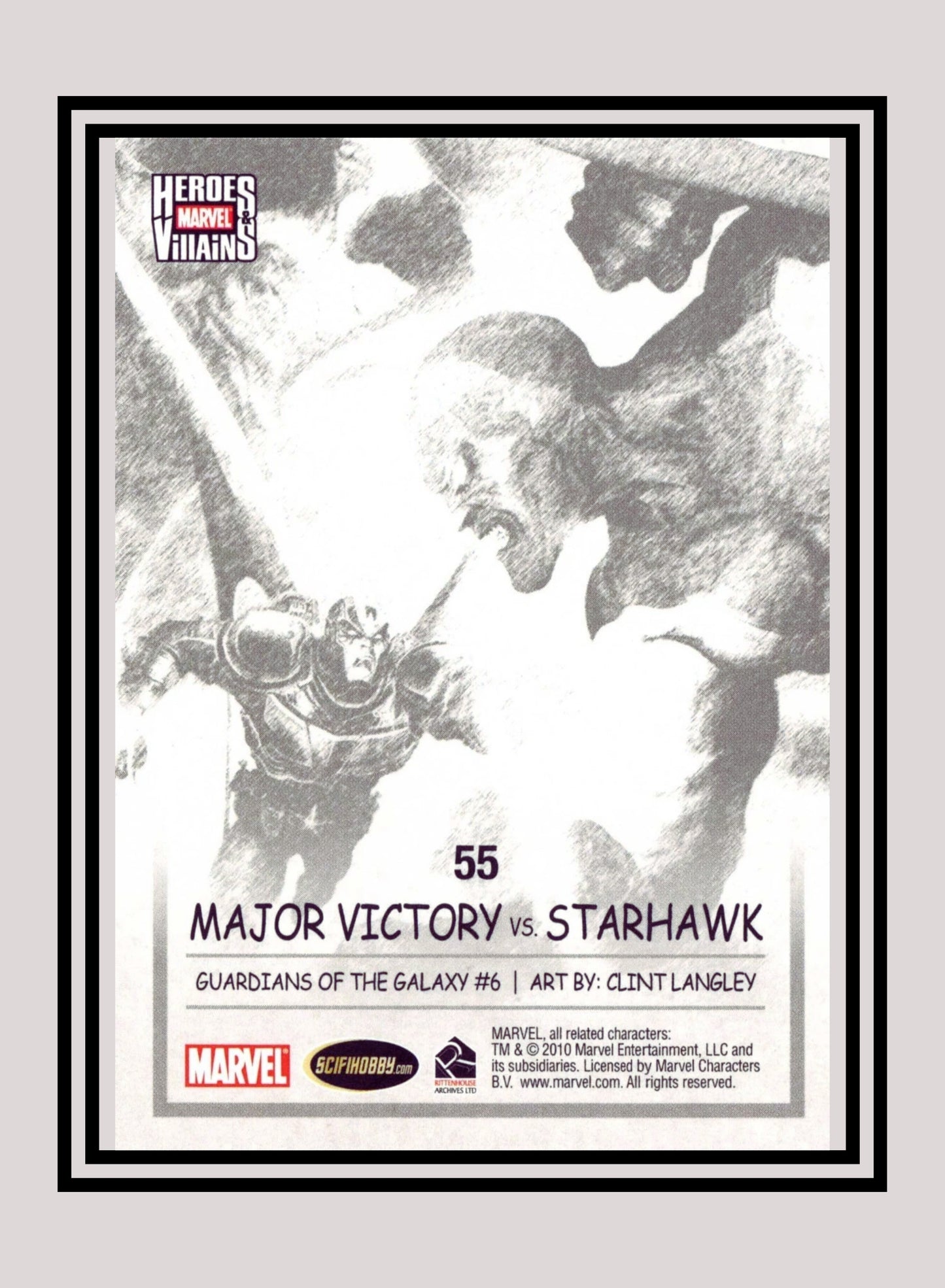 Marvel! 1x Major Victory vs. Starhawk - Base (#55 - 2010 Rittenhouse Marvel Heroes & Villains)
