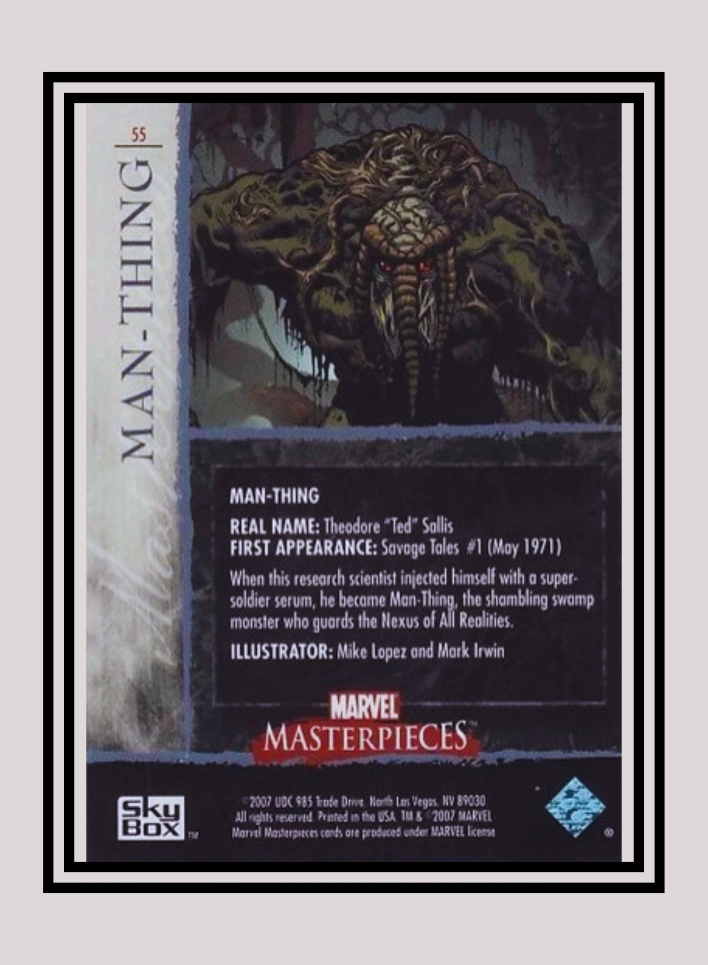 Marvel! 1x Man-Thing - Base (#55 - 2007 Upper Deck Marvel Masterpieces)
