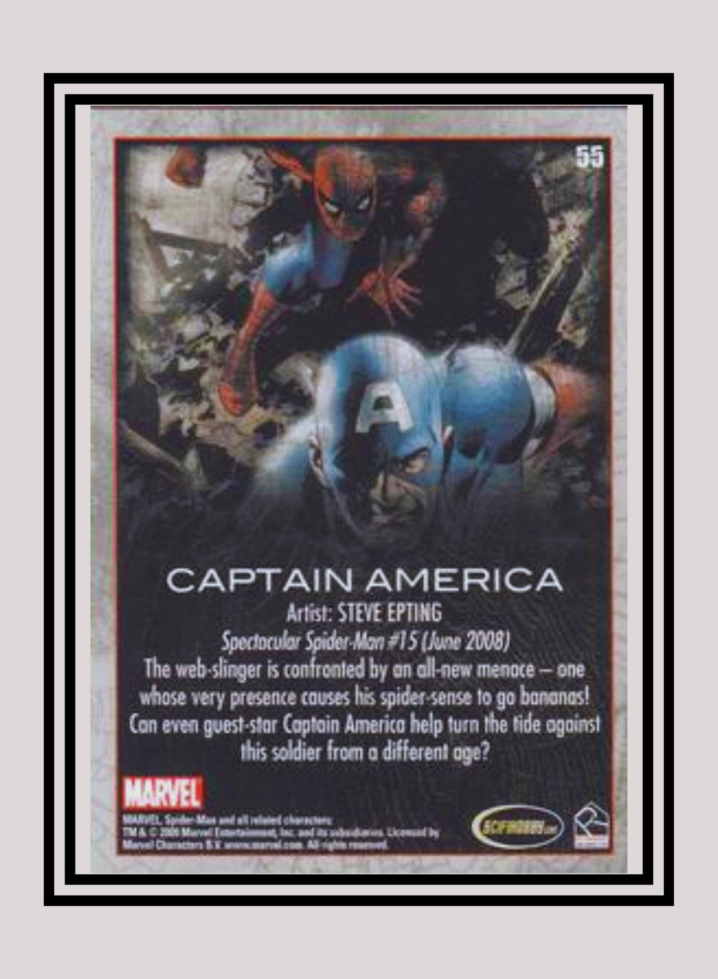 Marvel! 1x Captain America - Base (#55 - 2009 Rittenhouse Spiderman Archives)