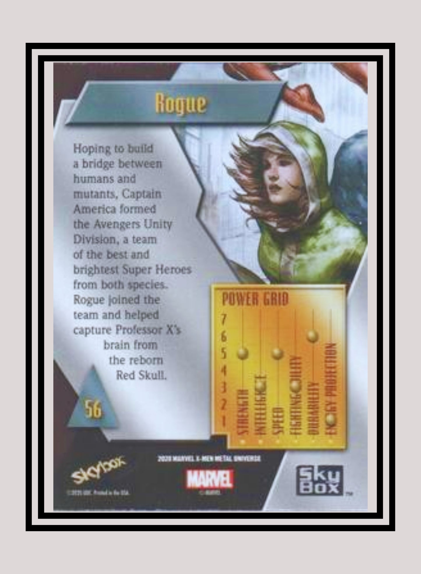 Marvel! 1x Rogue - Base Low Series (#056 - 2021 Upper Deck X-Men Metal Universe)