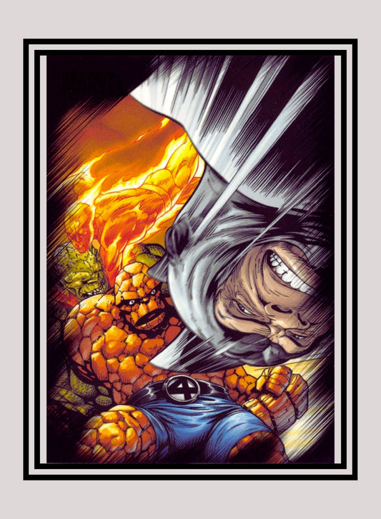 Marvel! 1x Thing & Human Torch vs. Rhino & Abomination - Base (#57 - 2010 Rittenhouse Marvel Heroes & Villains)