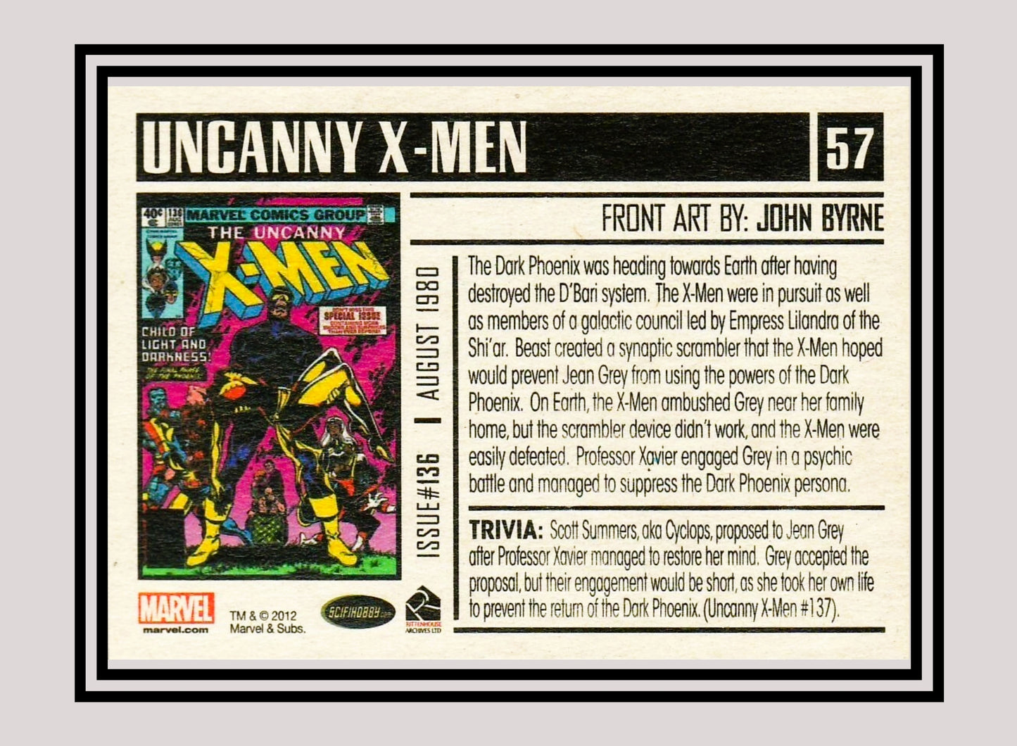 Marvel! 1x The Uncanny X-Men #136 - Base (#57 - 2012 Rittenhouse Marvel Bronze Age)