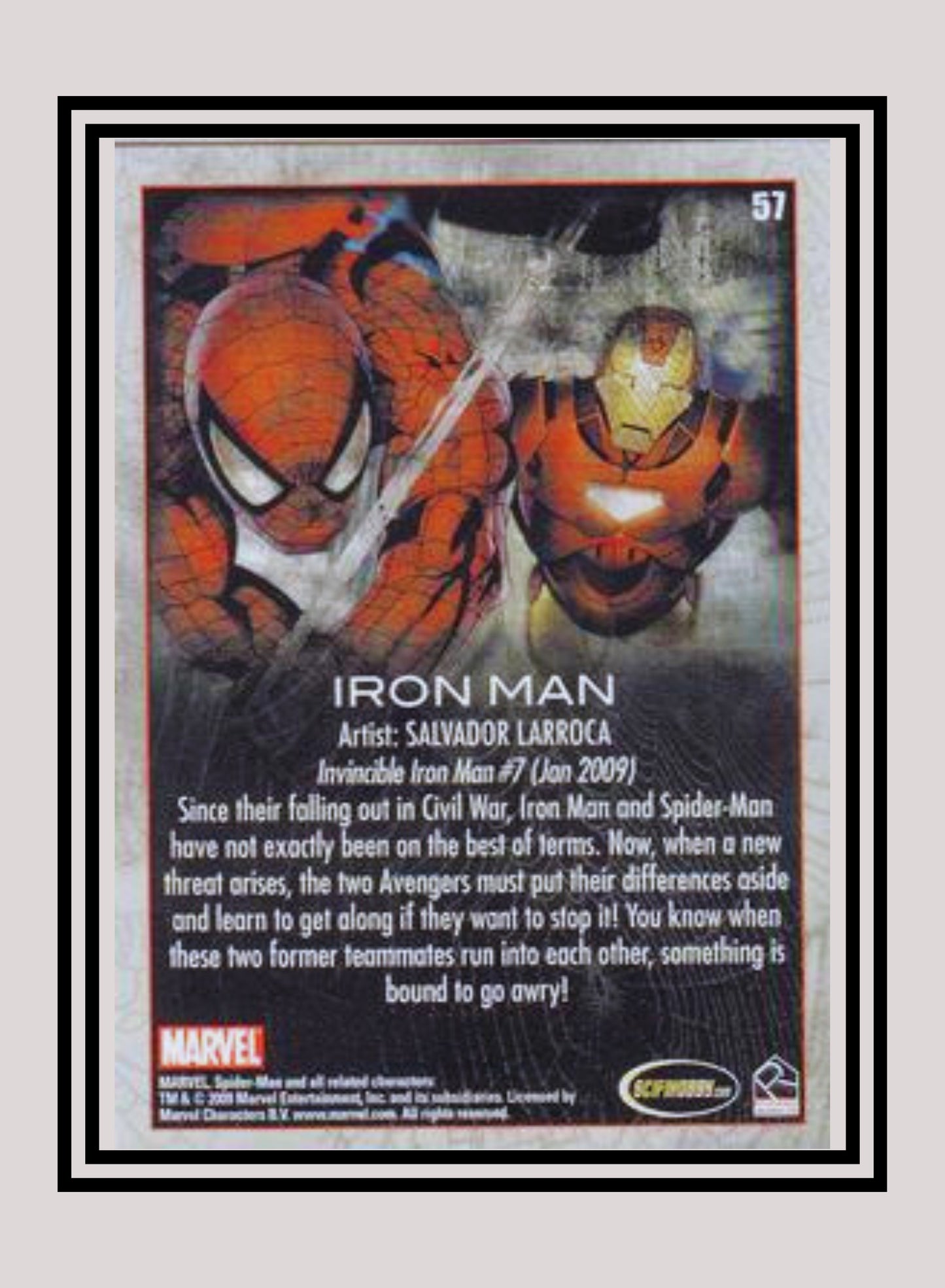 Marvel! 1x Iron Man - Base (#57 - 2009 Rittenhouse Spiderman Archives)