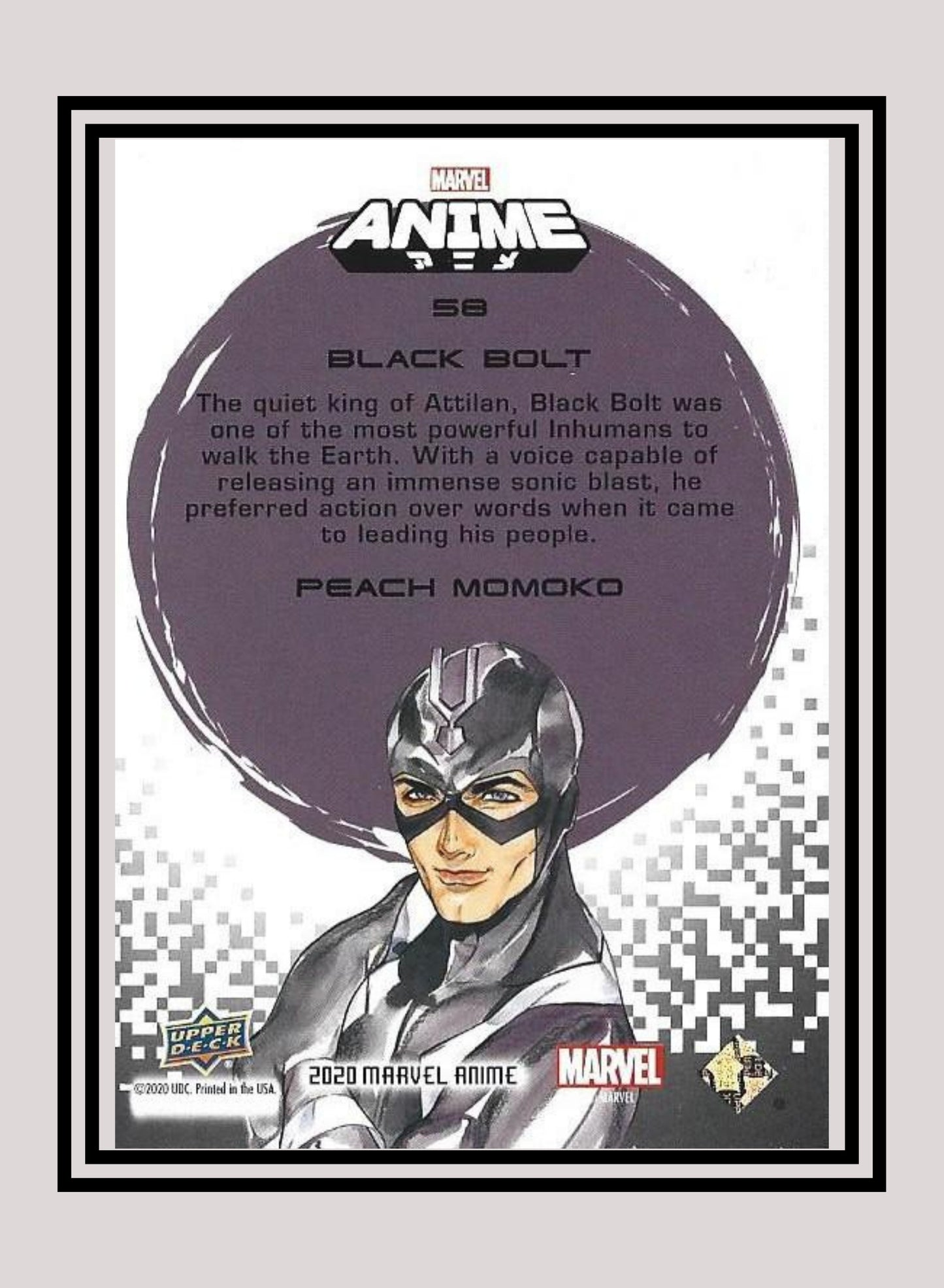 Marvel! 1x Black Bolt - Base (#58 - 2020 Upper Deck Marvel Anime)