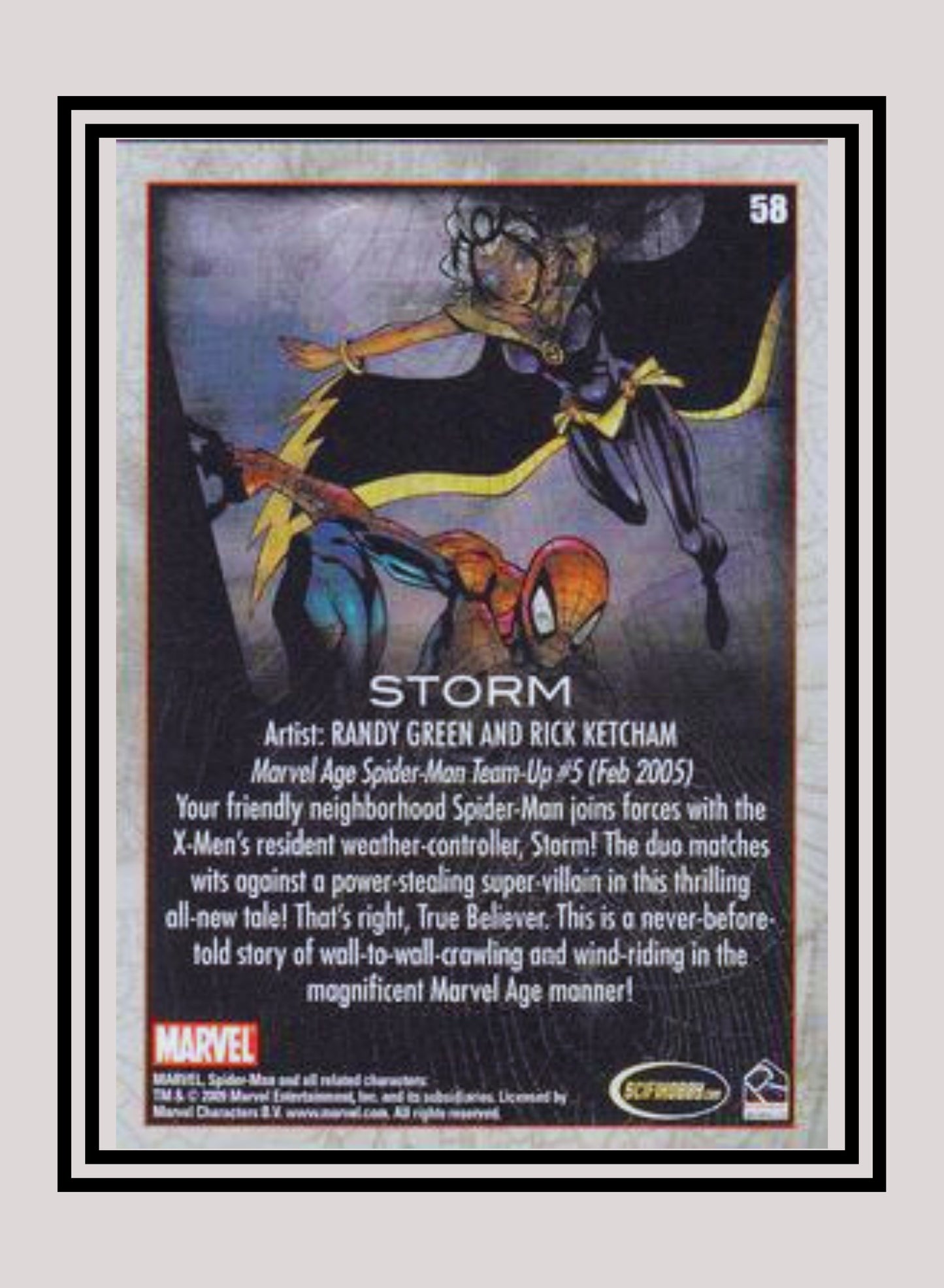 Marvel! 1x Storm - Base (#58 - 2009 Rittenhouse Spiderman Archives)