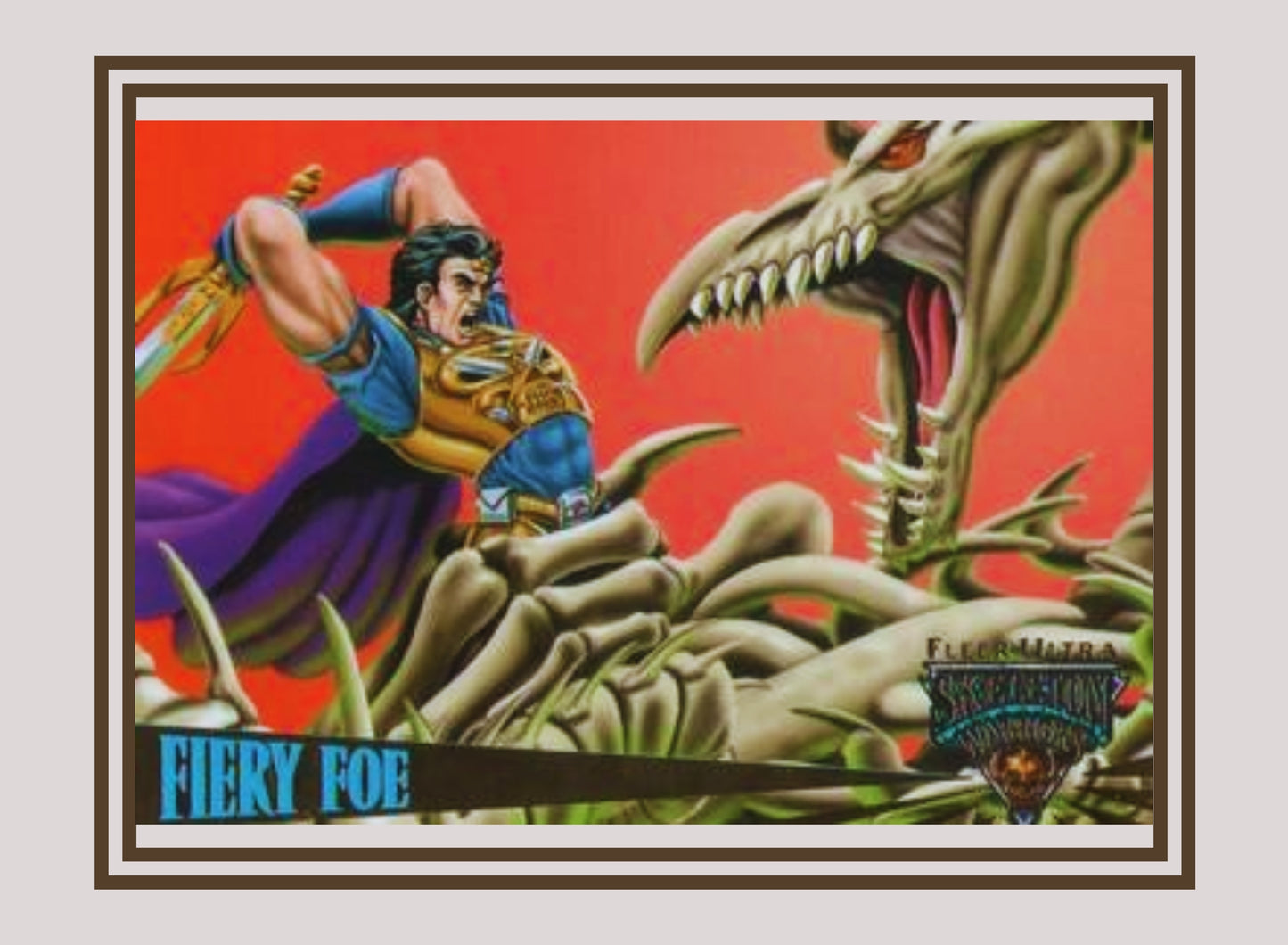 1x Fiery Foe - Base (#058 - 1995 Fleer Ultra Skeleton Warriors)