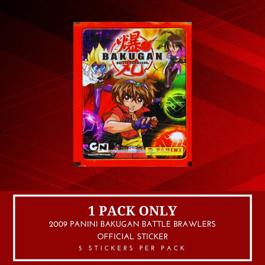 1x 2009 Panini Bakugan Battle Brawlers - Sticker Pack (SEALED)