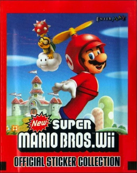 1x 2011 Emax New Super Mario Bros. Wii - Sticker Pack (SEALED)