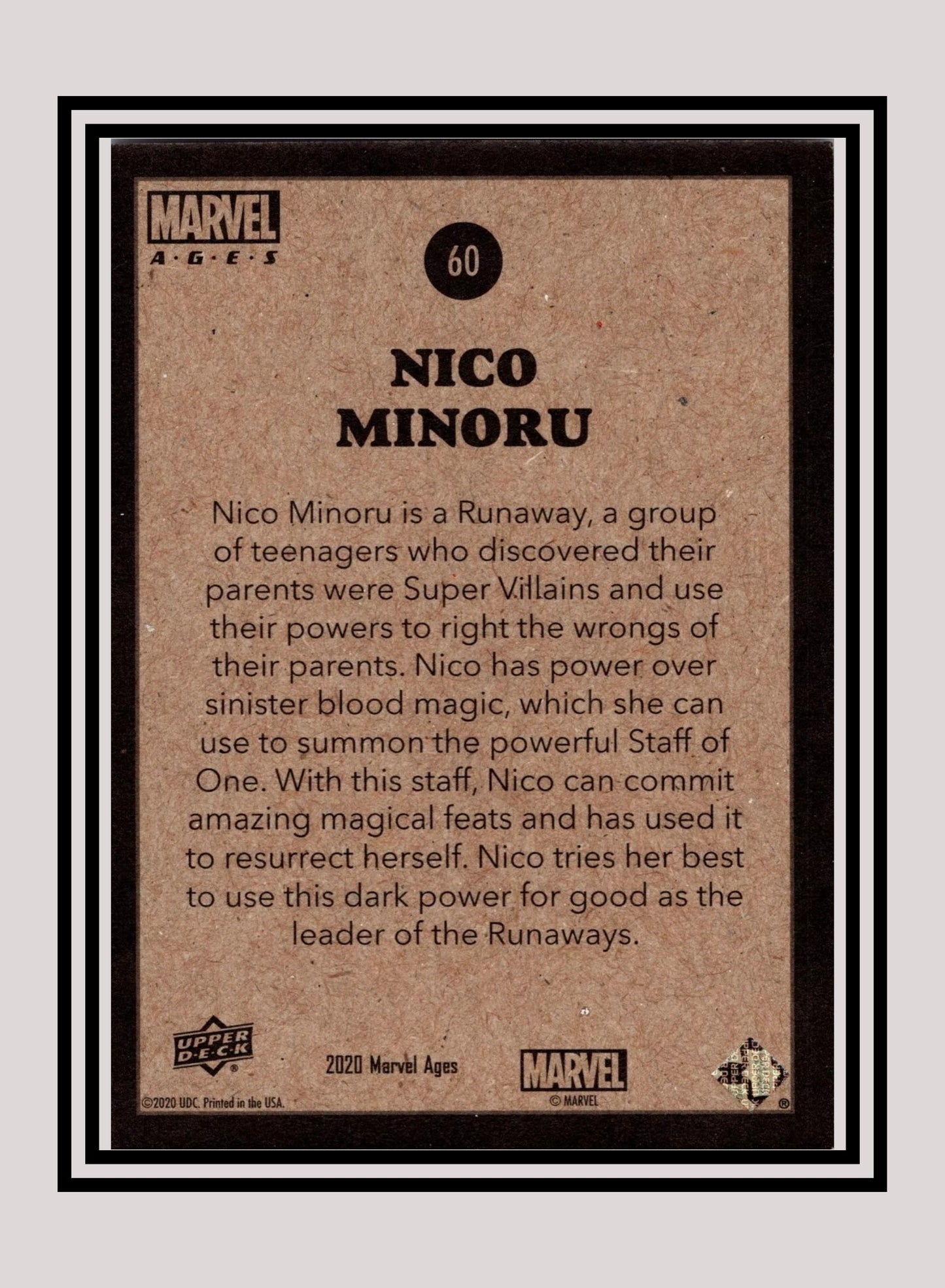 Marvel! 1x Nico Minoru - Base (#060 - 2020 Upper Deck Marvel Ages)