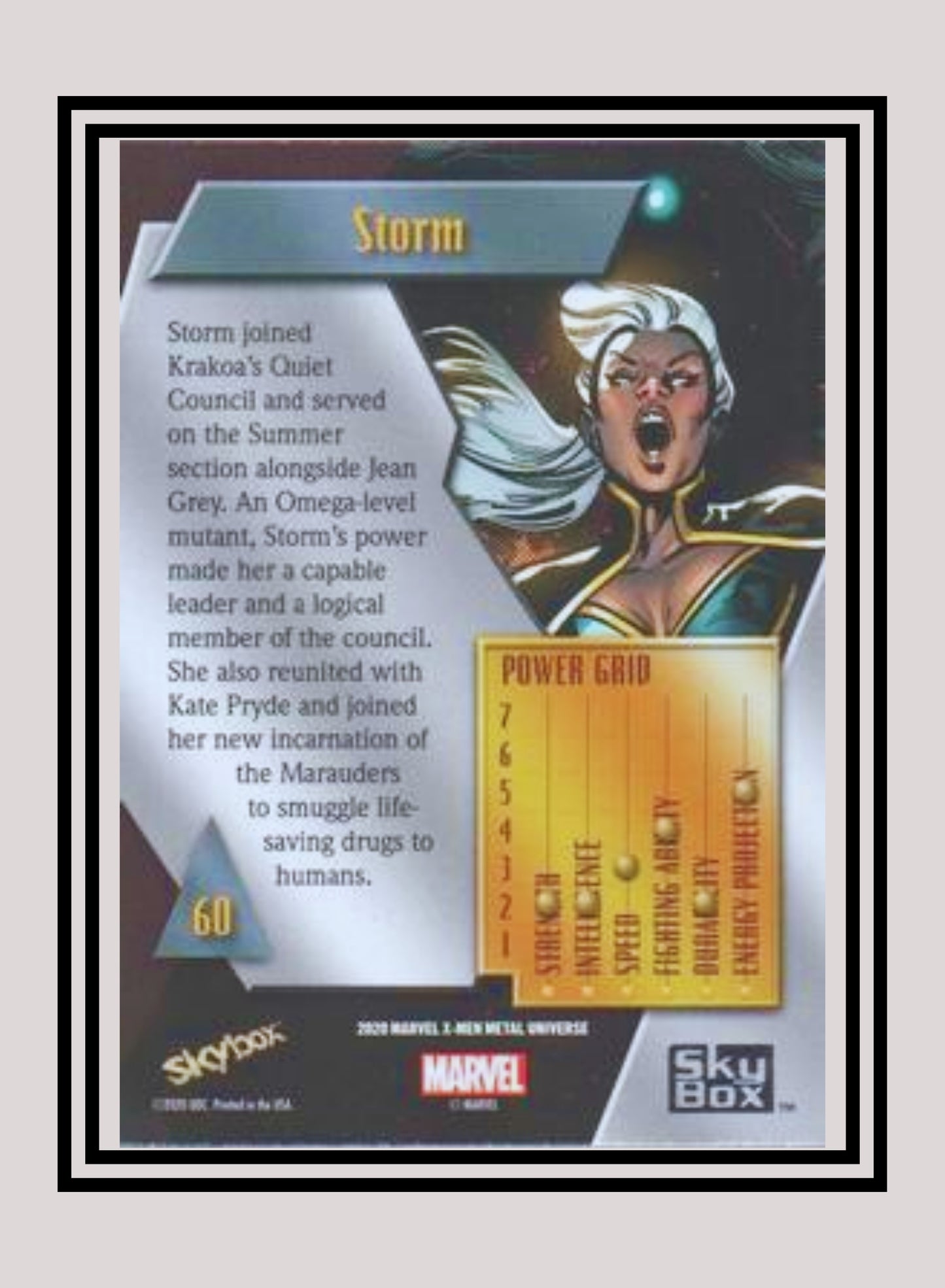 Marvel! 1x Storm - Base Low Series (#060 - 2021 Upper Deck X-Men Metal Universe)