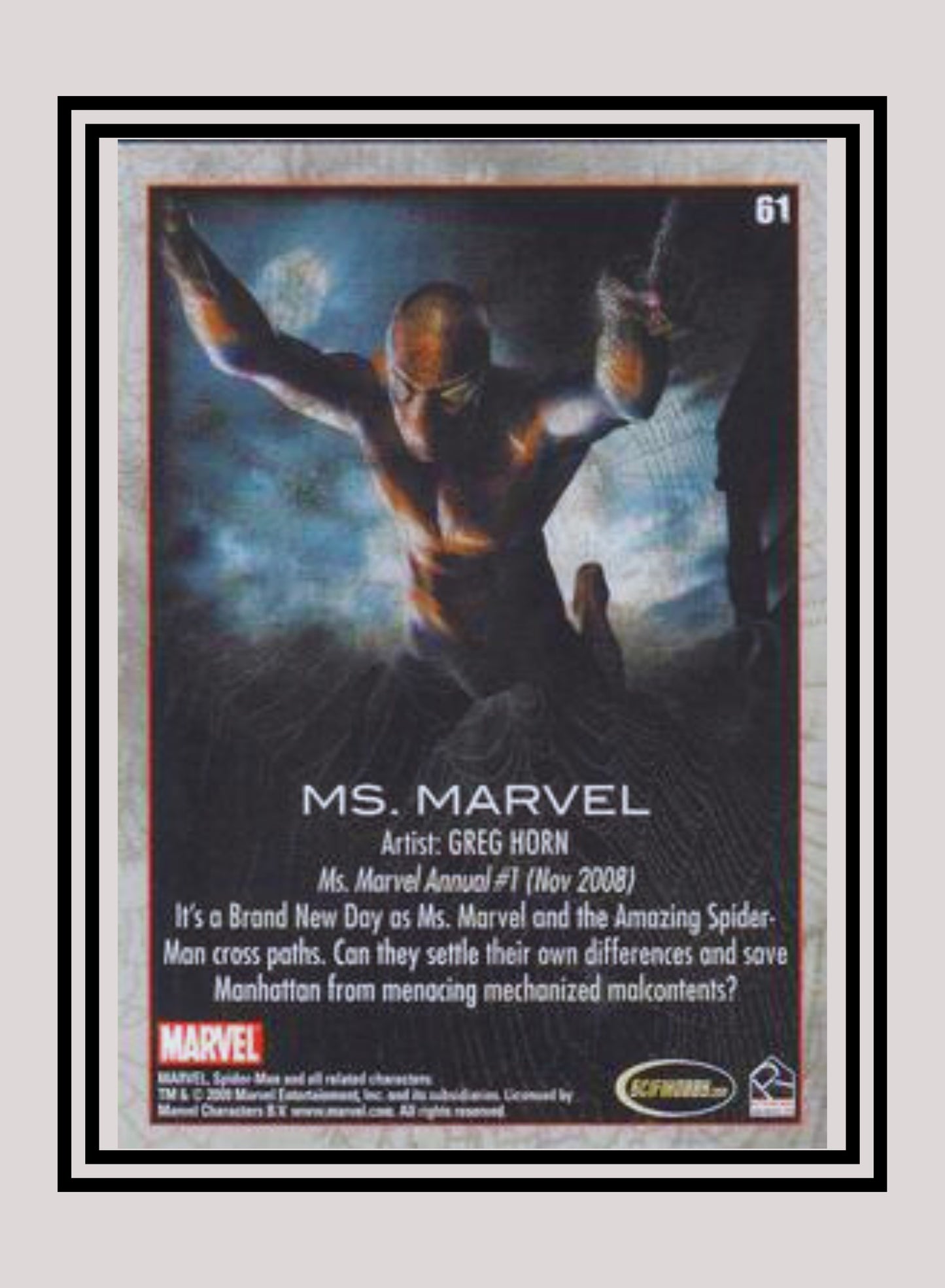 Marvel! 1x Ms. Marvel - Base (#61 - 2009 Rittenhouse Spiderman Archives)