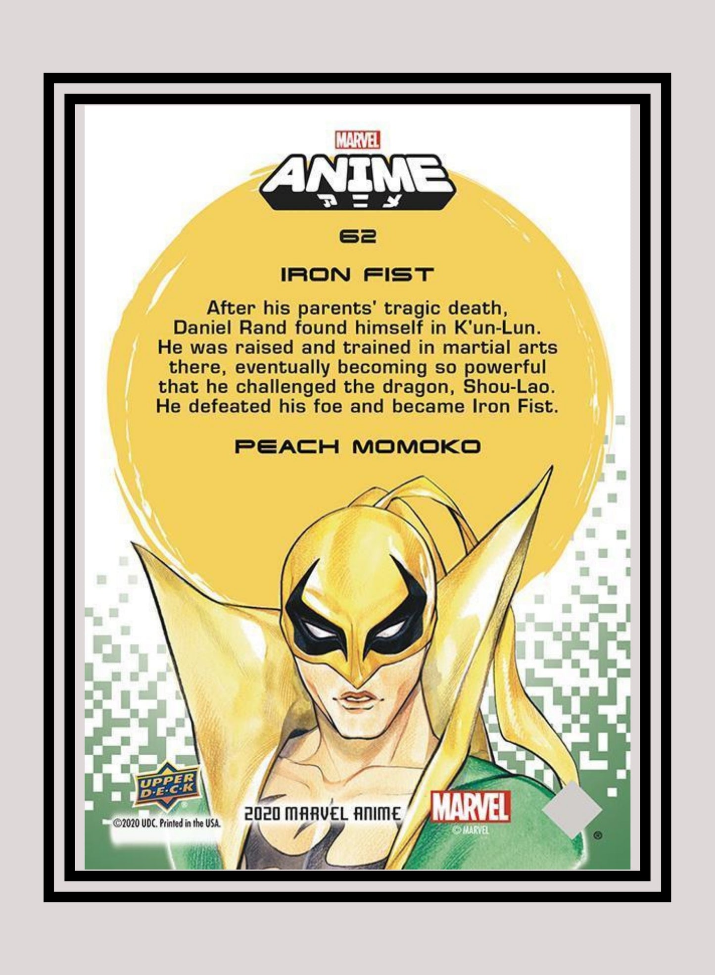 Marvel! 1x Iron Fist - Base (#62 - 2020 Upper Deck Marvel Anime)