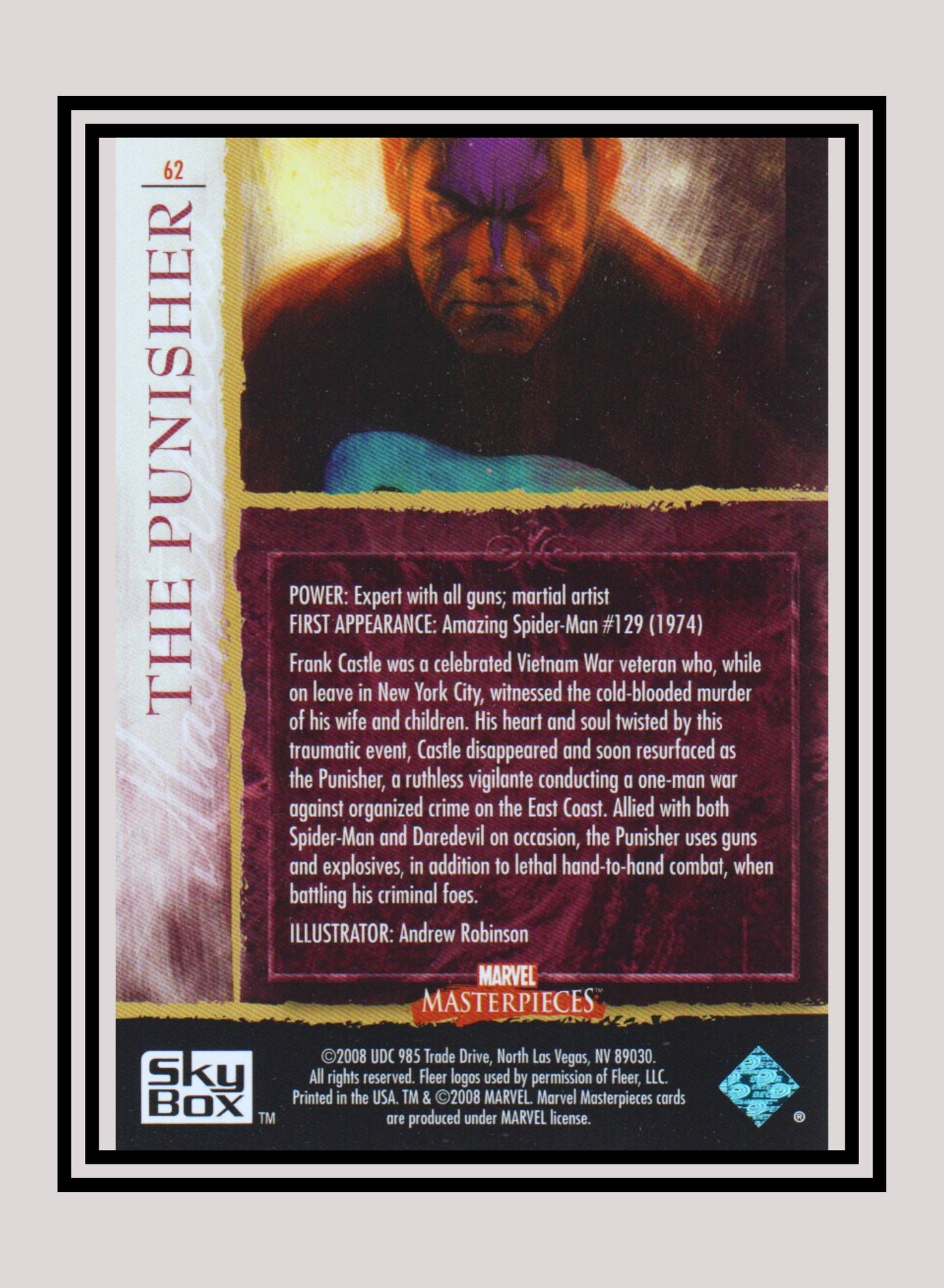 Marvel! 1x The Punisher - Base (#62 - 2008 Upper Deck Marvel Masterpieces Series 2)