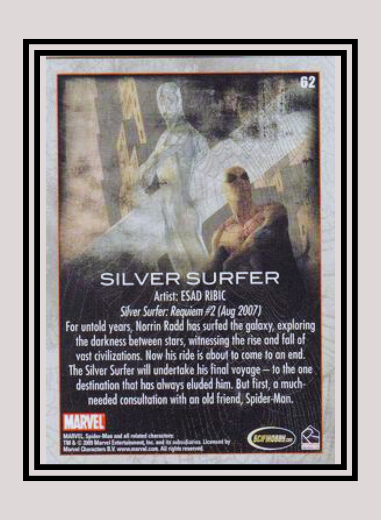 Marvel! 1x Silver Surfer - Base (#62 - 2009 Rittenhouse Spiderman Archives)