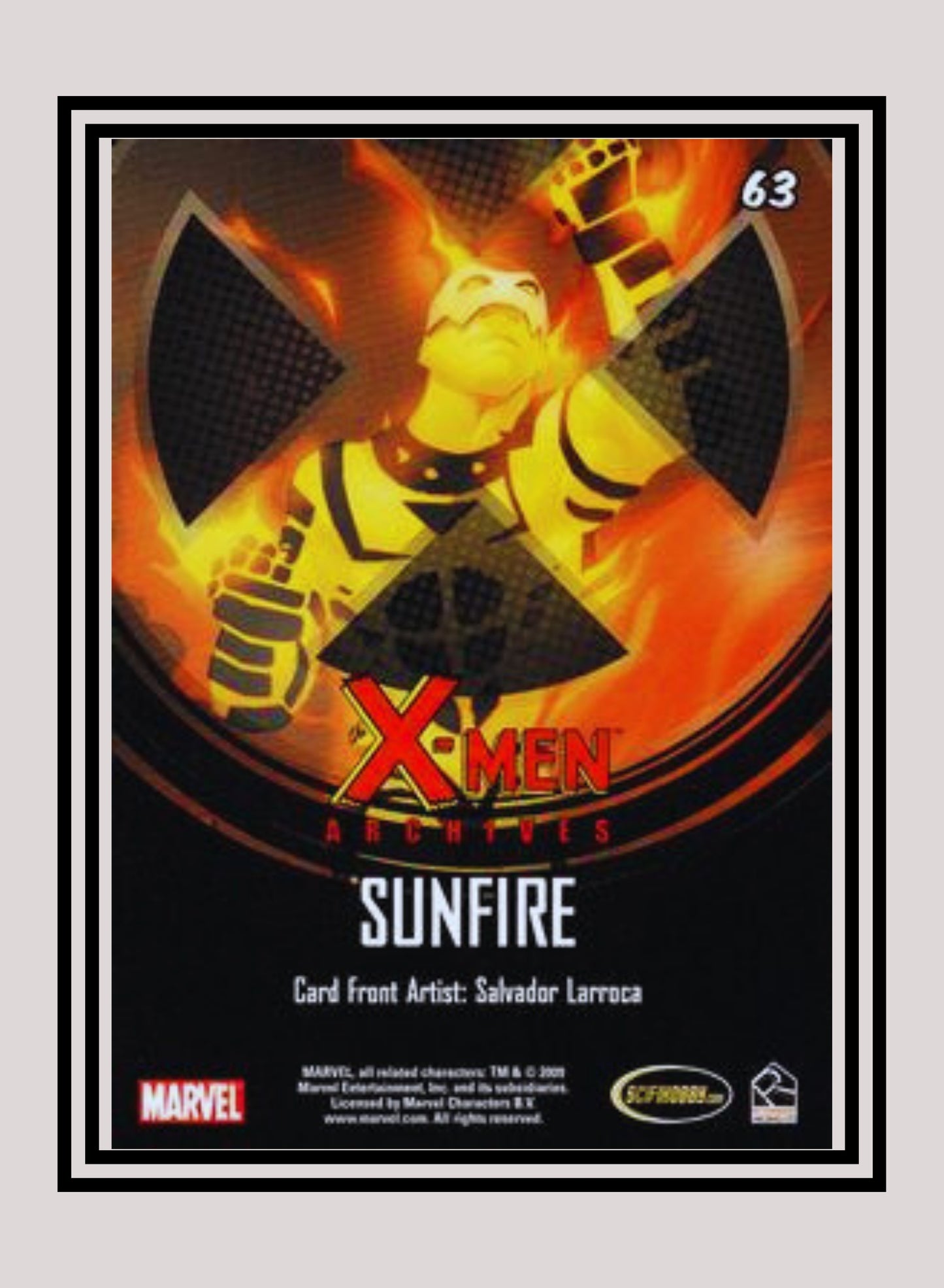 Marvel! 1x Sunfire - Base (#63 - 2009 Rittenhouse X-Men Archives)