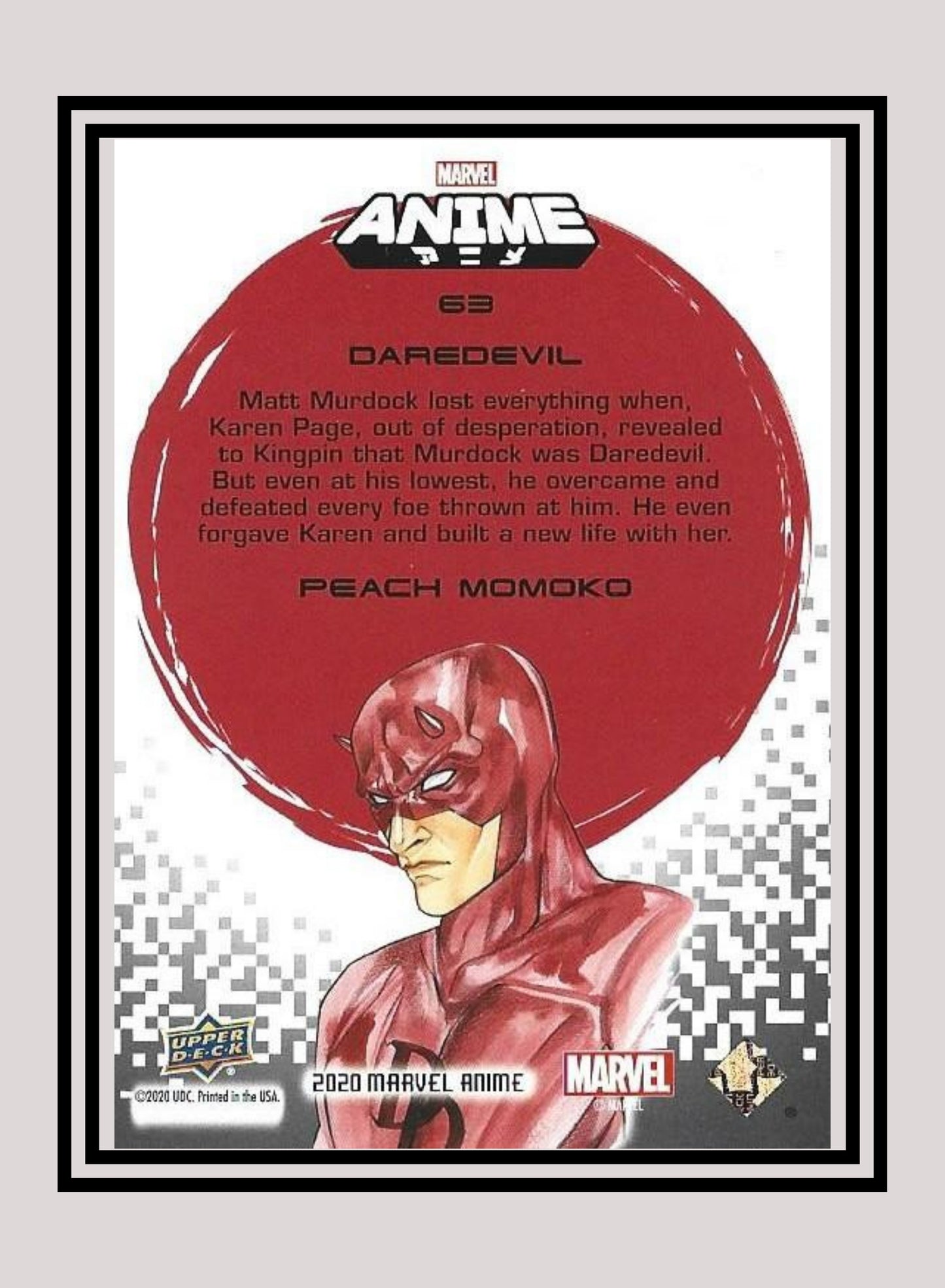 Marvel! 1x Daredevil - Base (#63 - 2020 Upper Deck Marvel Anime)