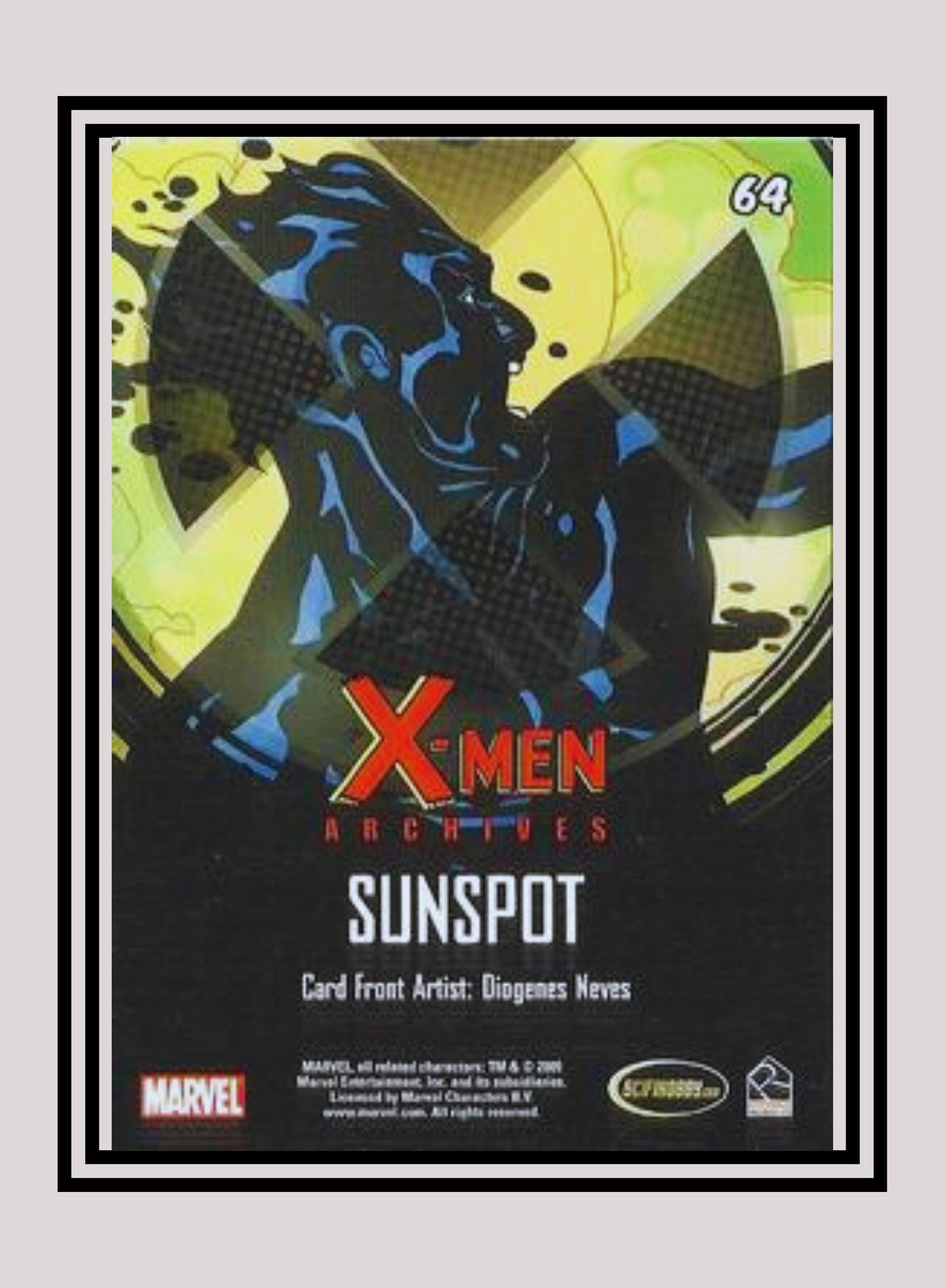 Marvel! 1x Sunspot - Base (#64 - 2009 Rittenhouse X-Men Archives)