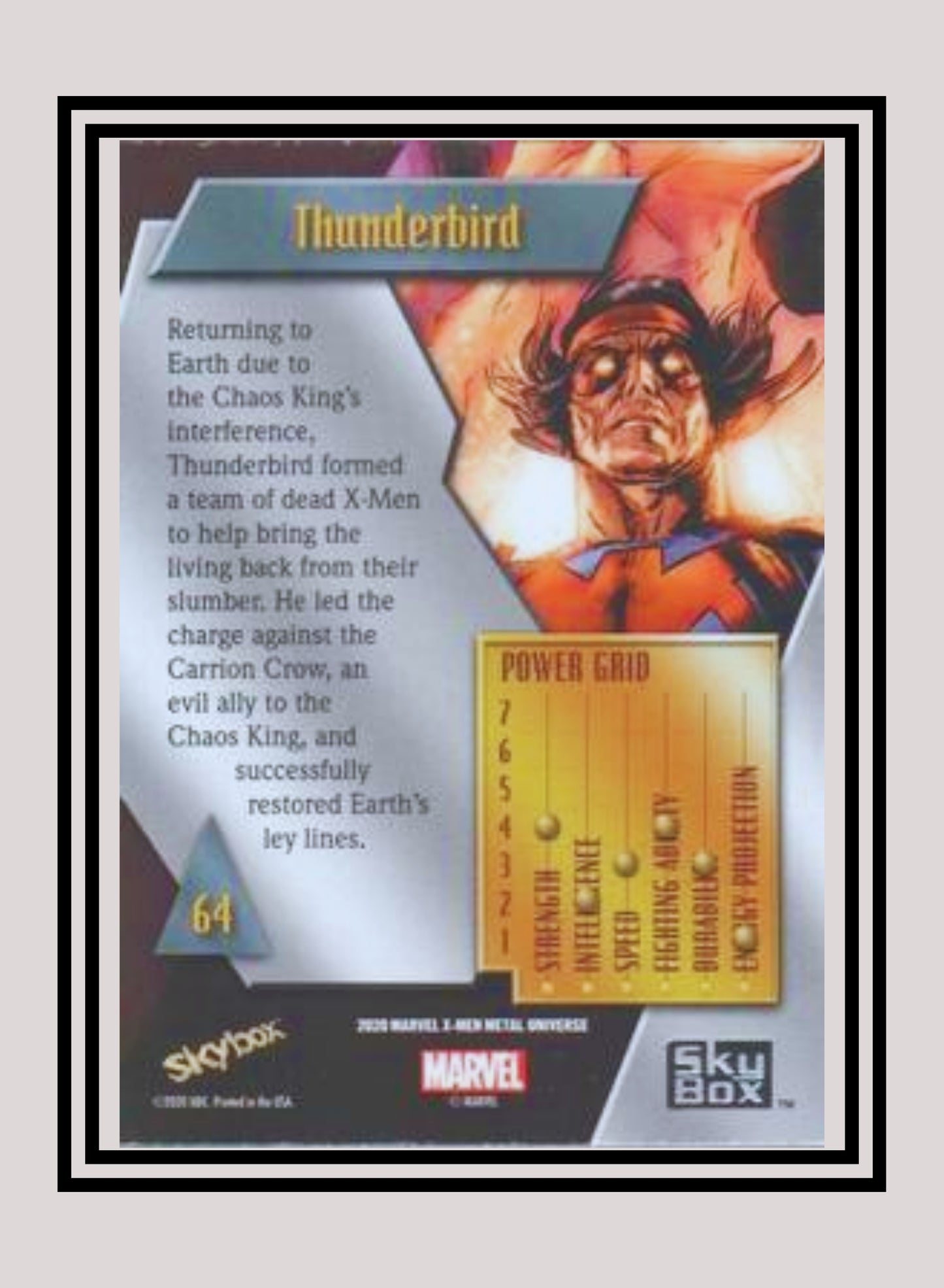 Marvel! 1x Thunderbird - Base Low Series (#064 - 2021 Upper Deck X-Men Metal Universe)