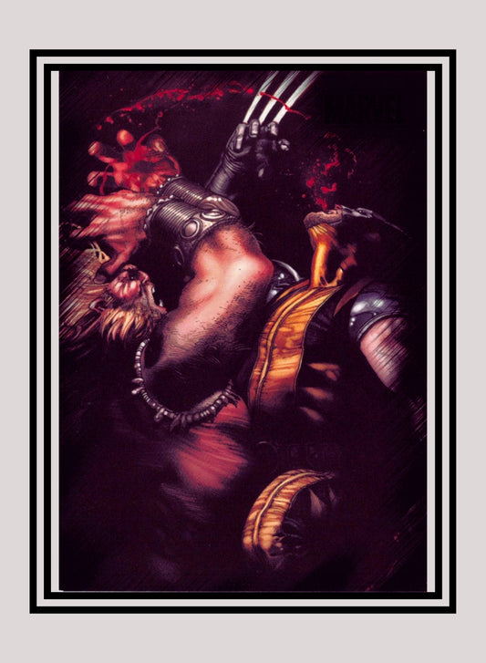 Marvel! 1x Wolverine vs. Sabretooth - Base (#65 - 2010 Rittenhouse Marvel Heroes & Villains)