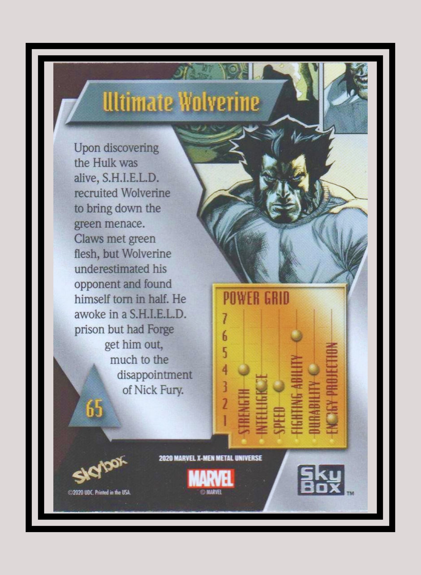 Marvel! 1x Ultimate Wolverine - Base Low Series (#065 - 2021 Upper Deck X-Men Metal Universe)