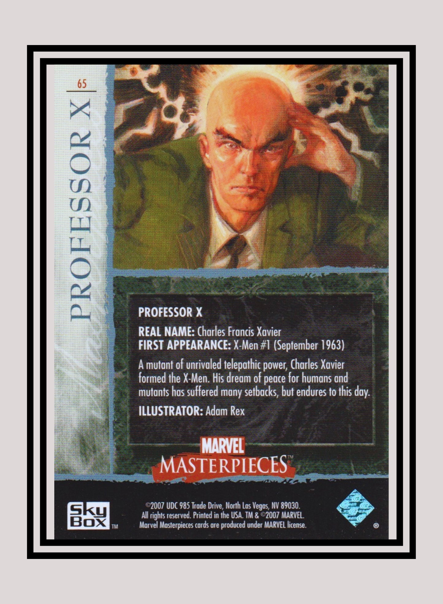 Marvel! 1x Professor X - Base (#65 - 2007 Upper Deck Marvel Masterpieces)