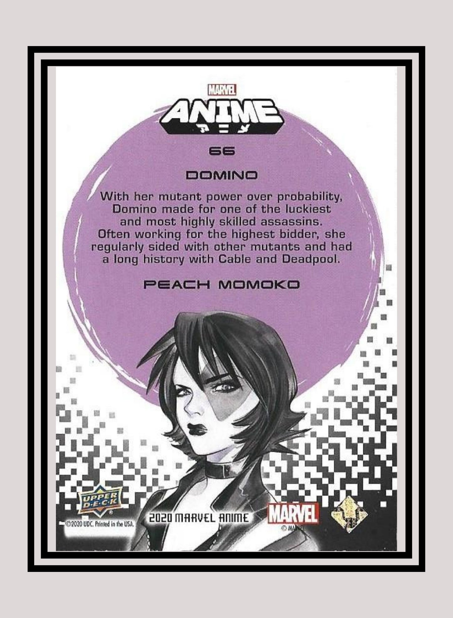 Marvel! 1x Domino - Base (#66 - 2020 Upper Deck Marvel Anime)