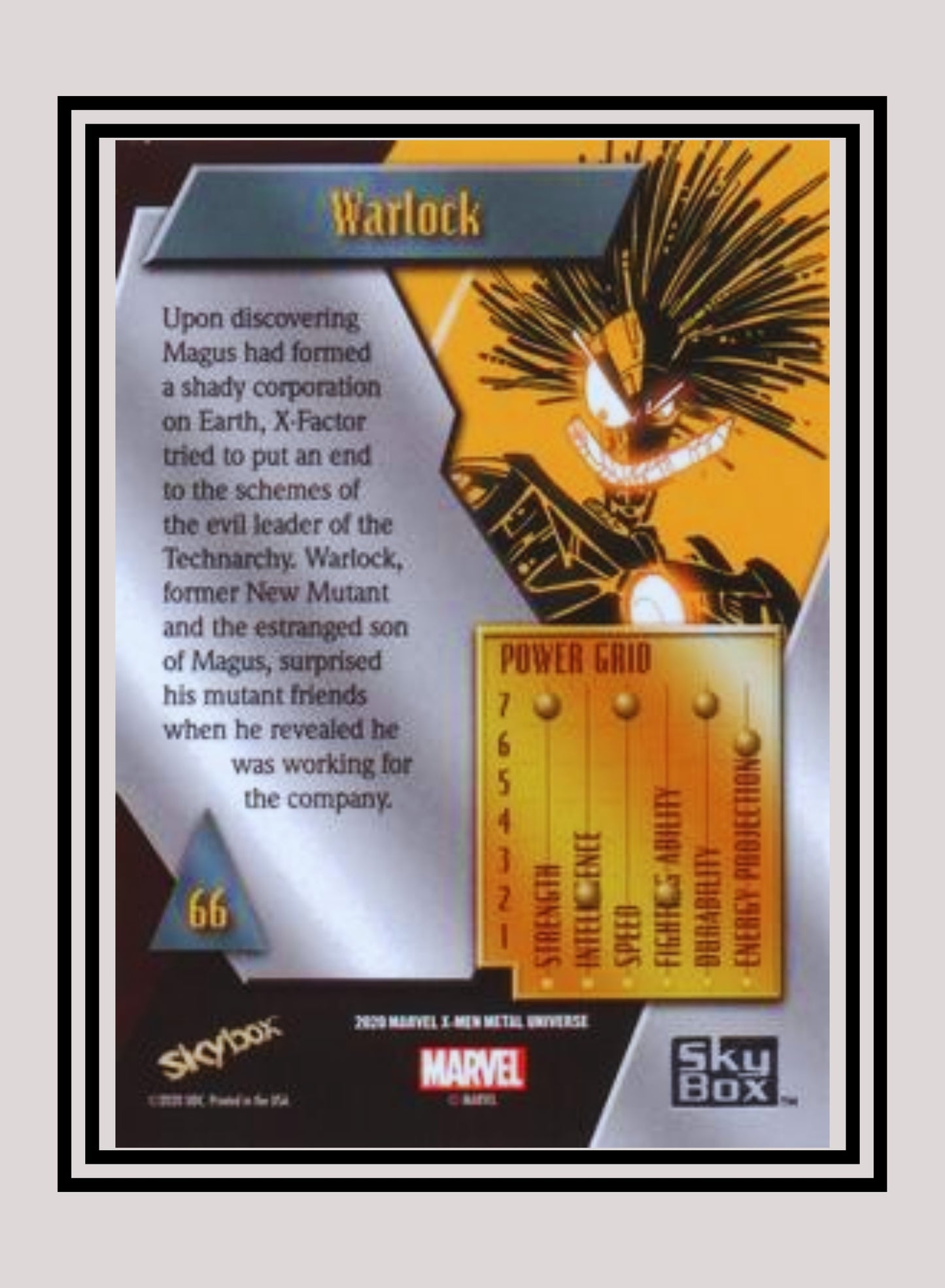 Marvel! 1x Warlock - Base Low Series (#066 - 2021 Upper Deck X-Men Metal Universe)