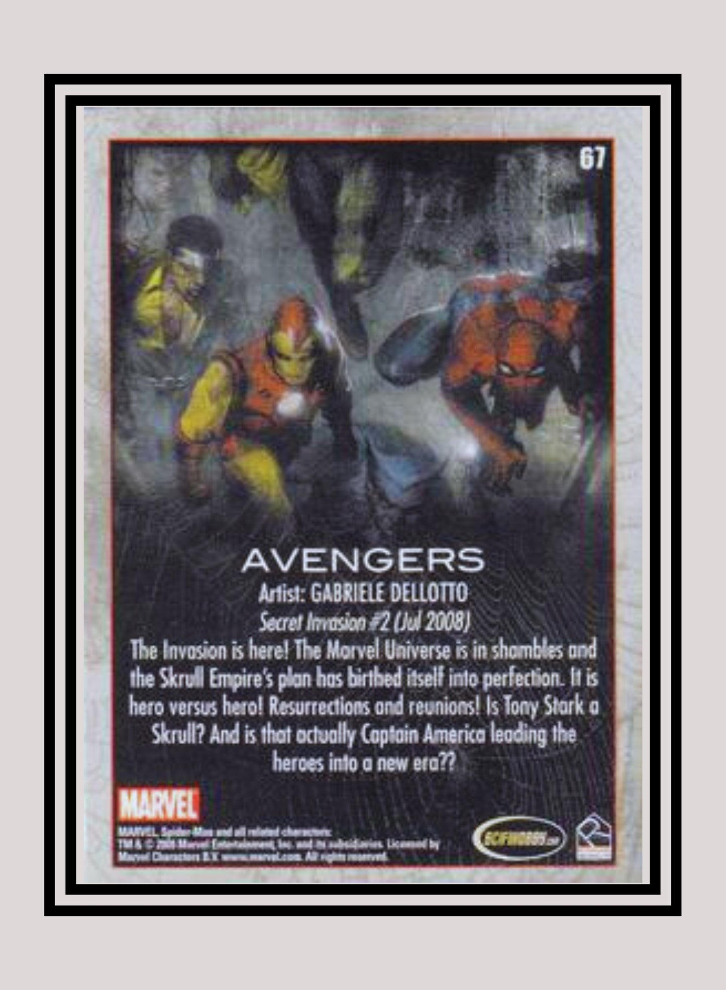 Marvel! 1x Avengers - Base (#67 - 2009 Rittenhouse Spiderman Archives)