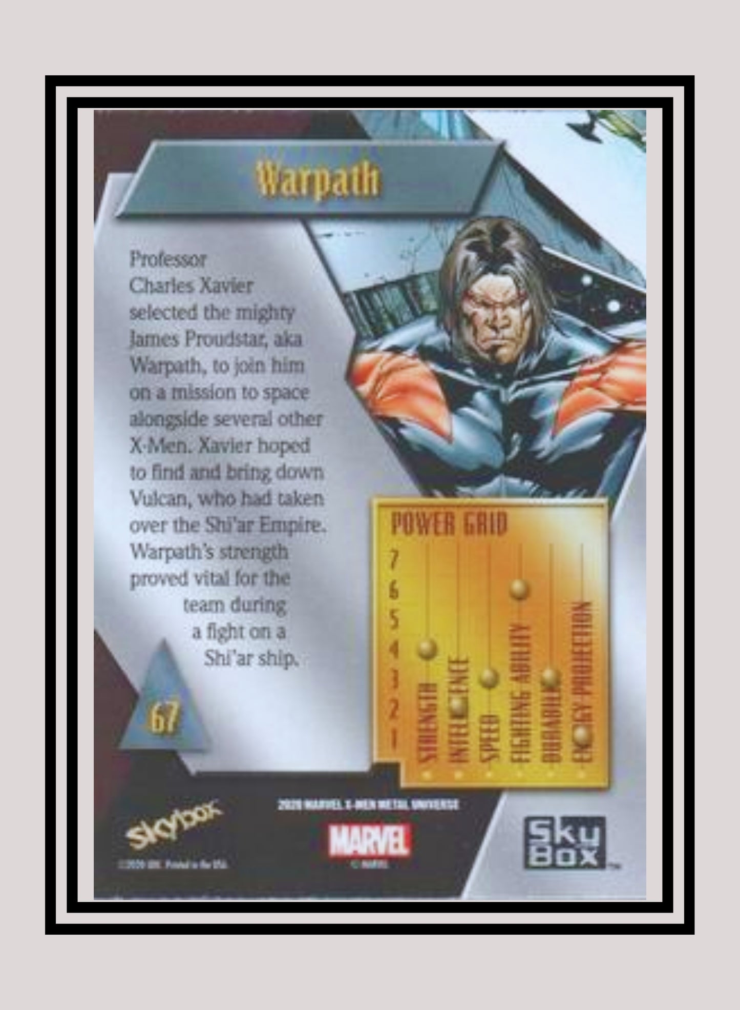 Marvel! 1x Warpath - Base Low Series (#067 - 2021 Upper Deck X-Men Metal Universe)