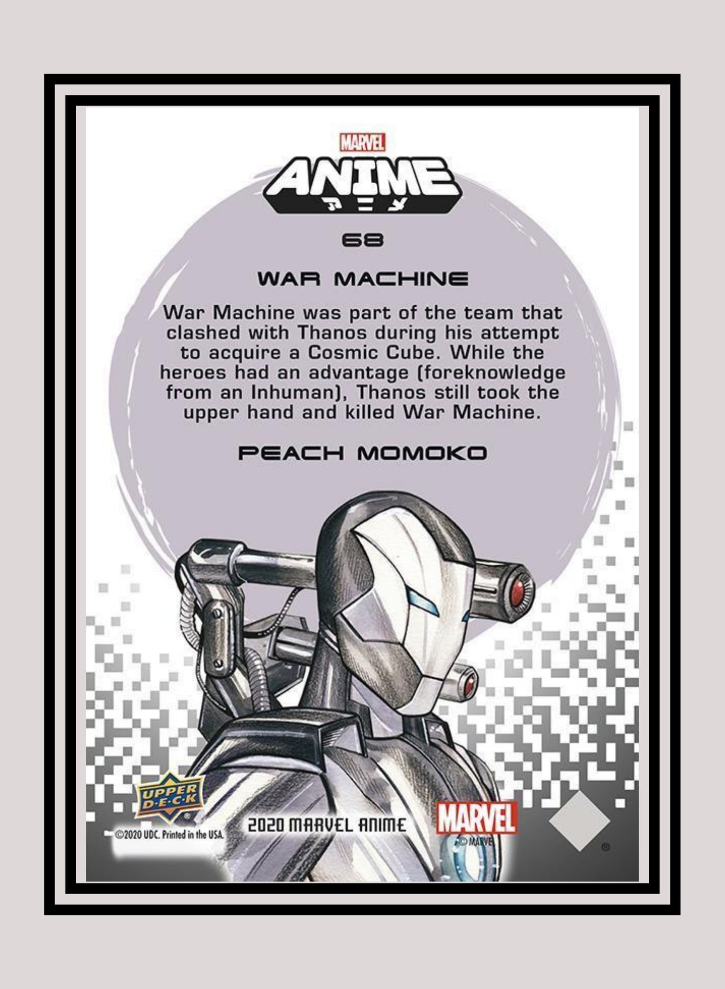 Marvel! 1x War Machine - Base (#68 - 2020 Upper Deck Marvel Anime)