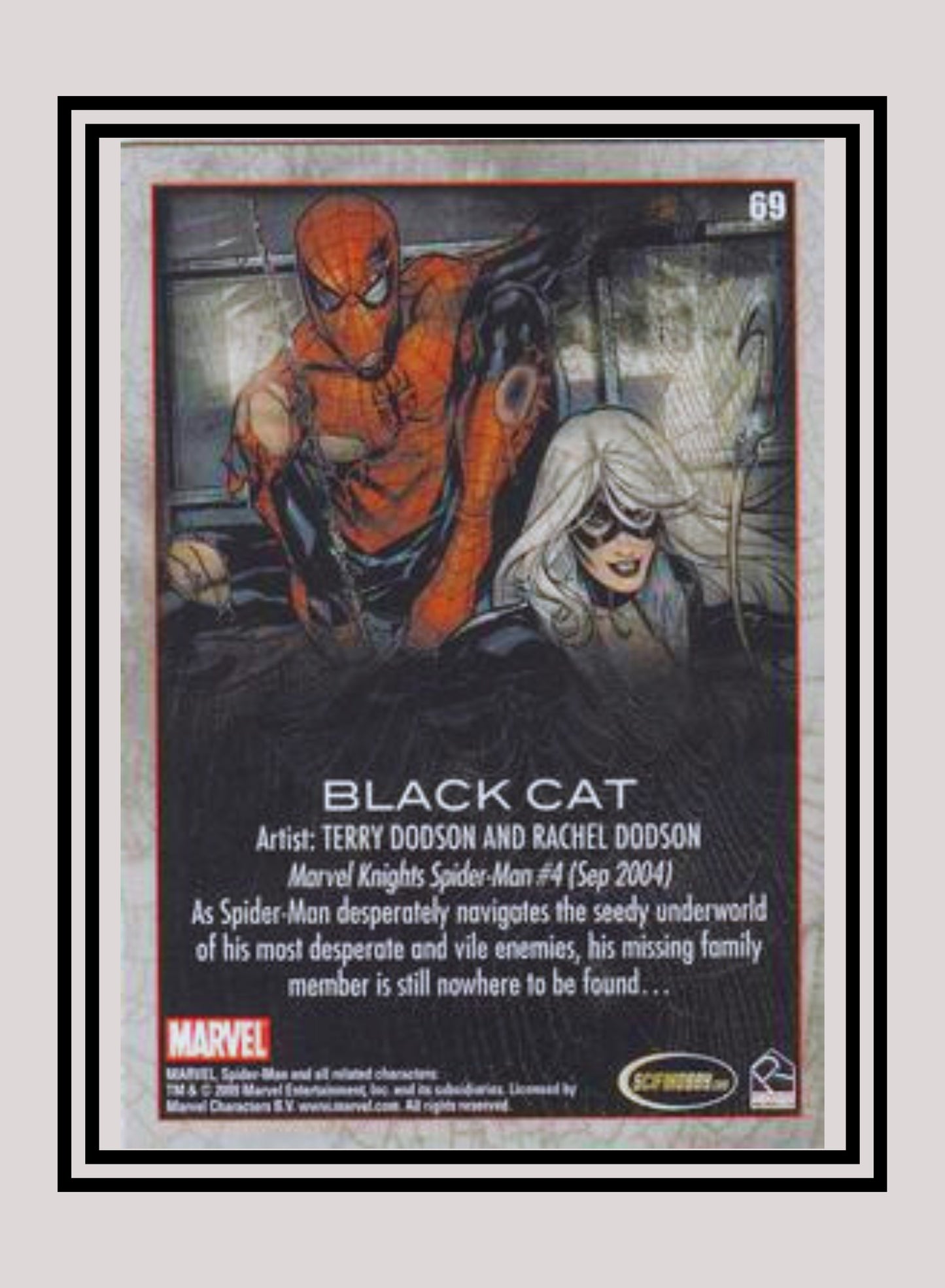 Marvel! 1x Black Cat - Base (#69 - 2009 Rittenhouse Spiderman Archives)