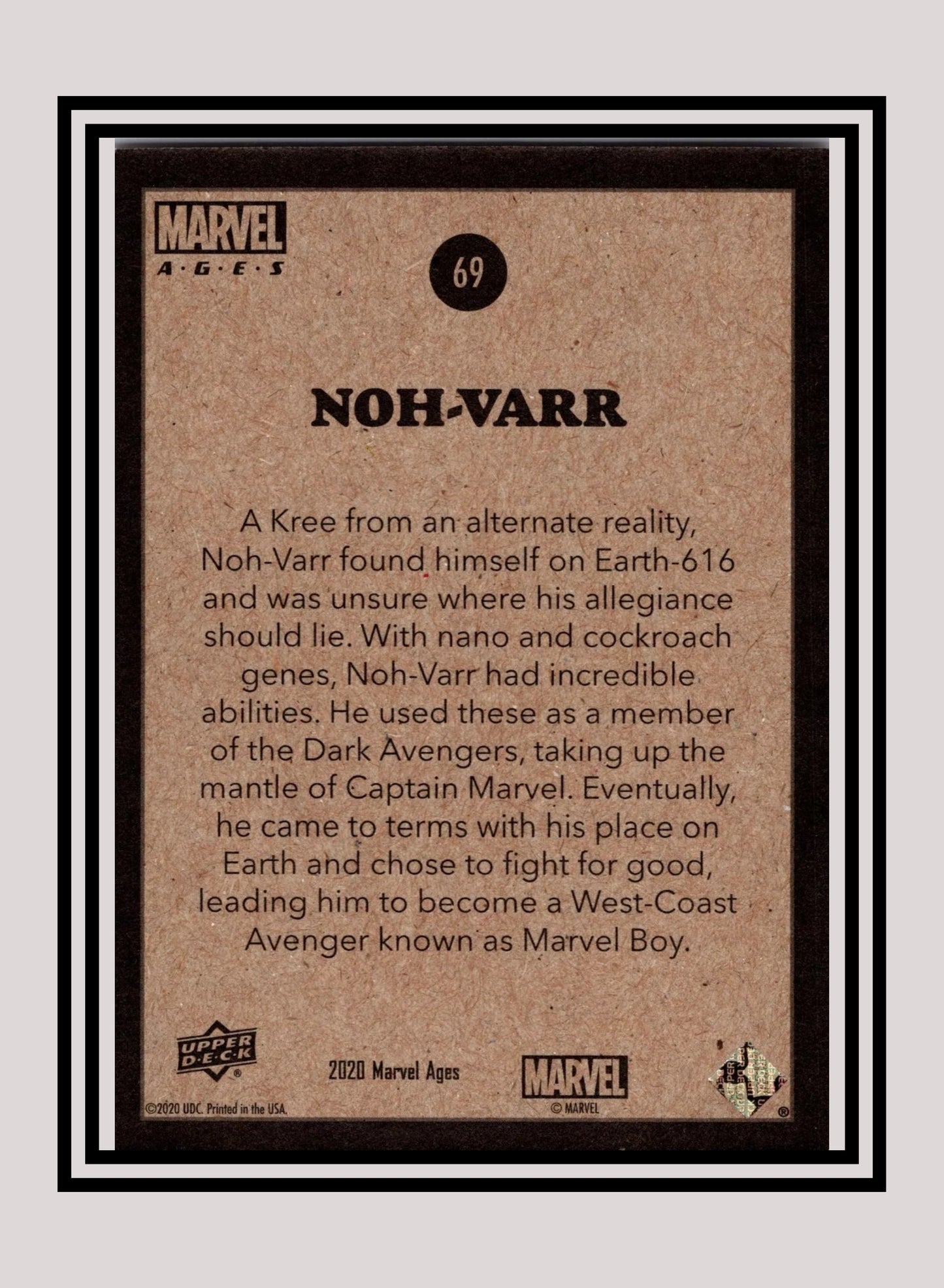 Marvel! 1x Noh-Varr - Base (#069 - 2020 Upper Deck Marvel Ages)