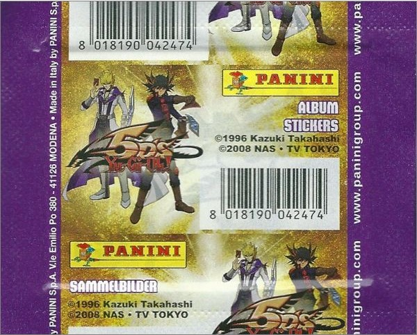 1x 2011 Panini Yugioh 5DS - Sticker Pack (SEALED)