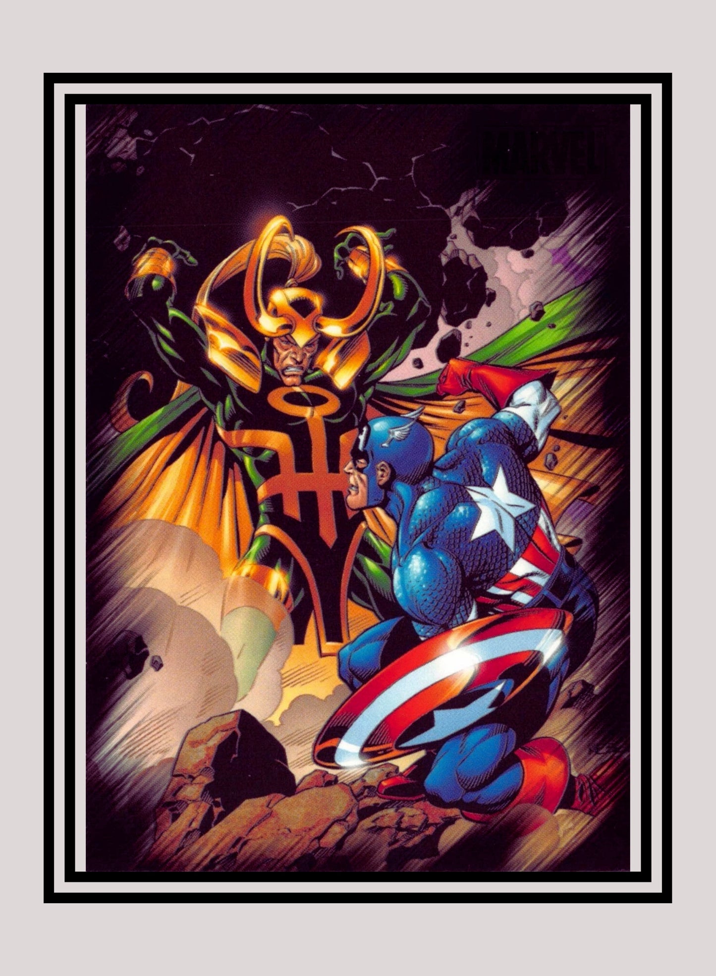 Marvel! 1x Captain America vs. Loki - Base (#70 - 2010 Rittenhouse Marvel Heroes & Villains)