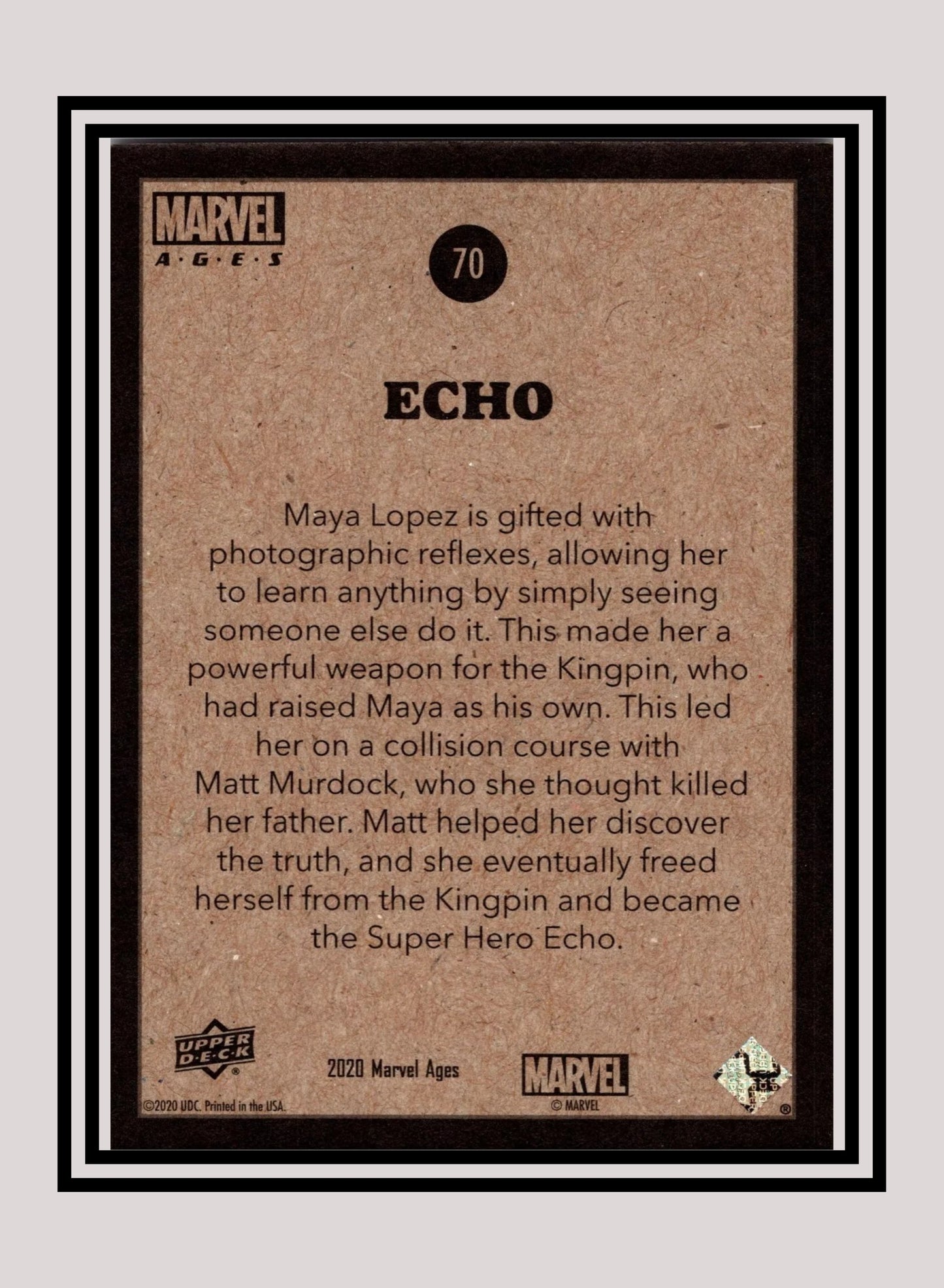 Marvel! 1x Echo - Base (#070 - 2020 Upper Deck Marvel Ages)