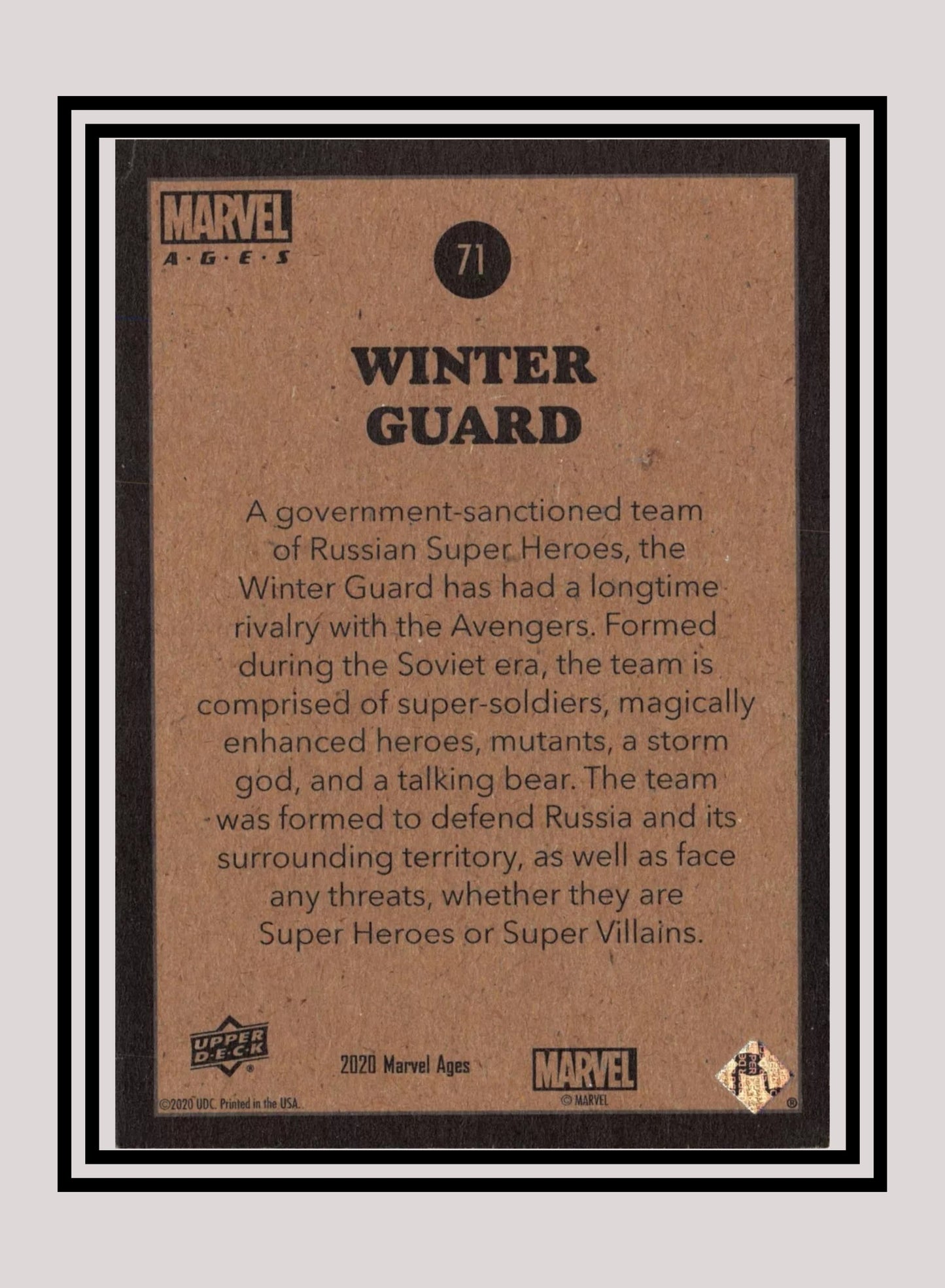 Marvel! 1x Winter Guard - Base (#071 - 2020 Upper Deck Marvel Ages)