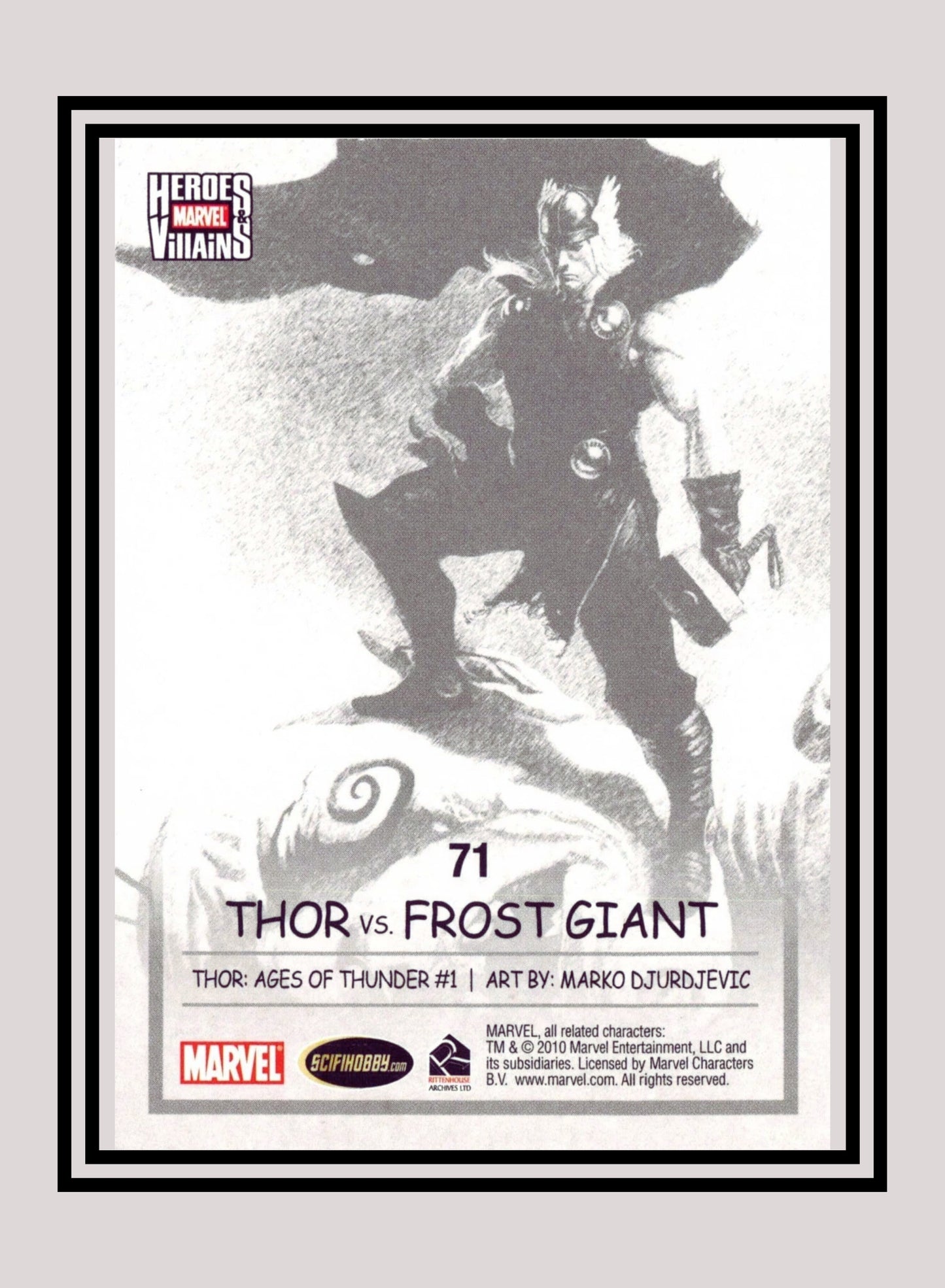 Marvel! 1x Thor vs. Frost Giant - Base (#71 - 2010 Rittenhouse Marvel Heroes & Villains)