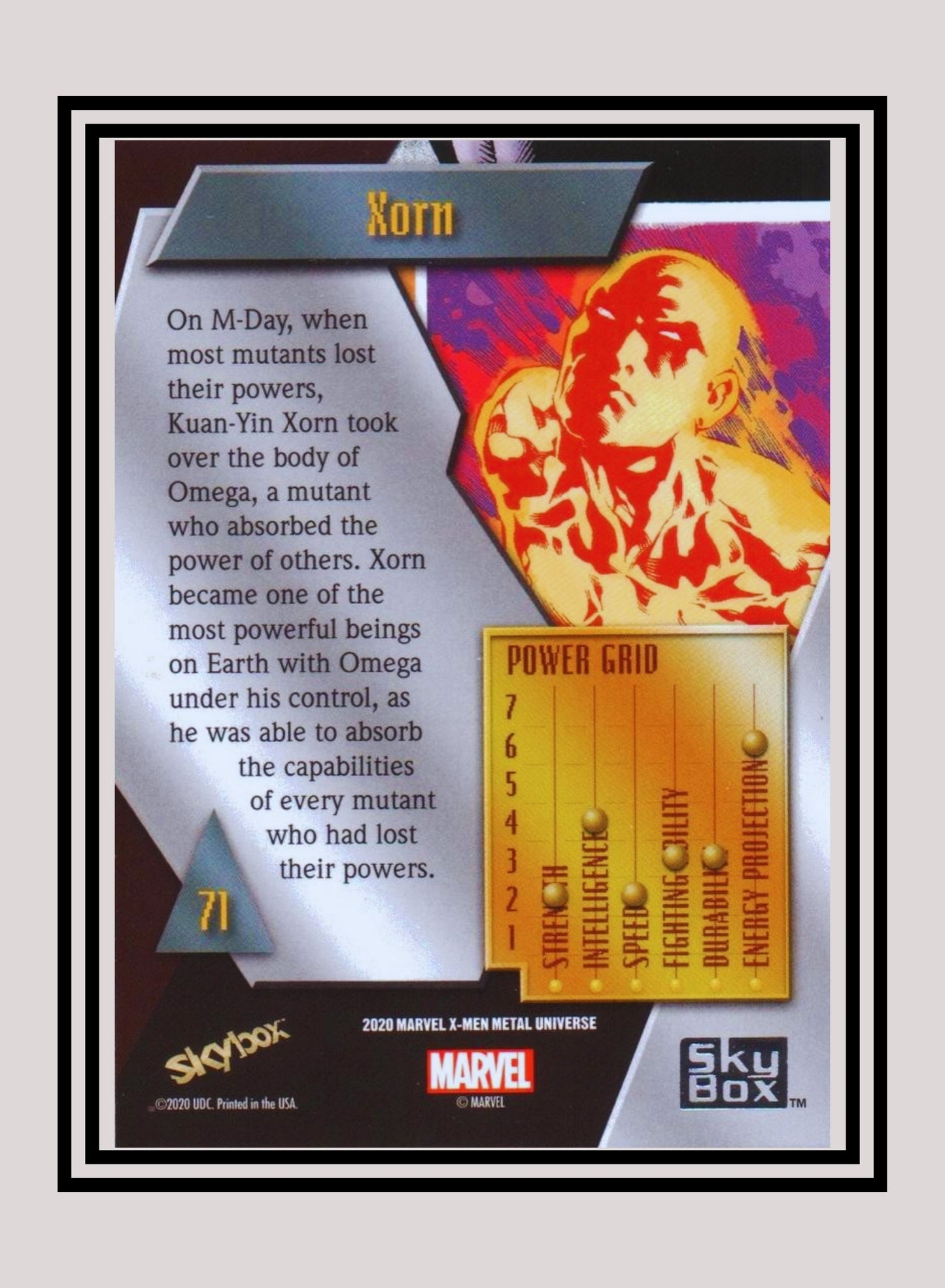 Marvel! 1x Xorn - Base Low Series (#071 - 2021 Upper Deck X-Men Metal Universe)