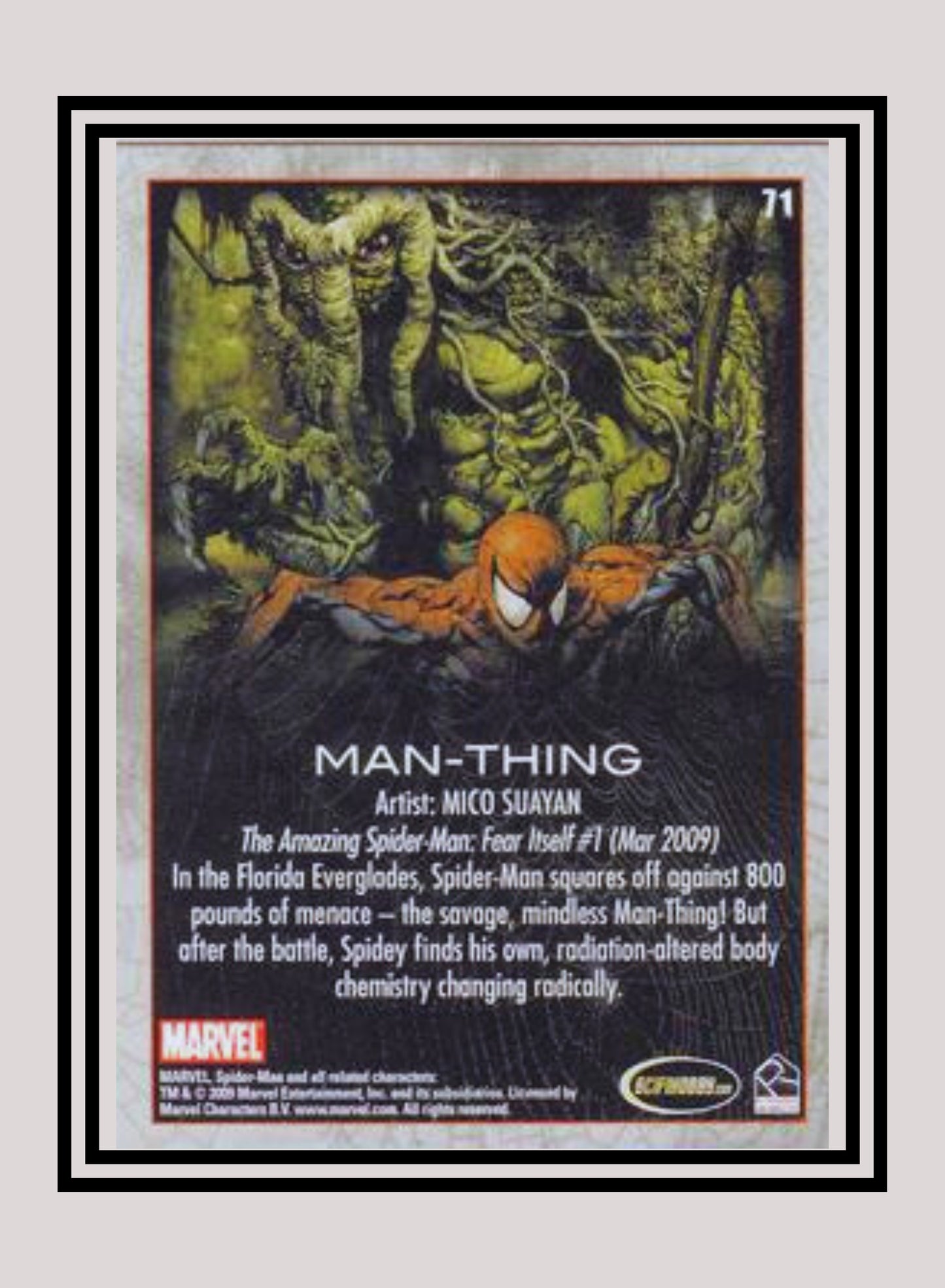 Marvel! 1x Man-Thing - Base (#71 - 2009 Rittenhouse Spiderman Archives)