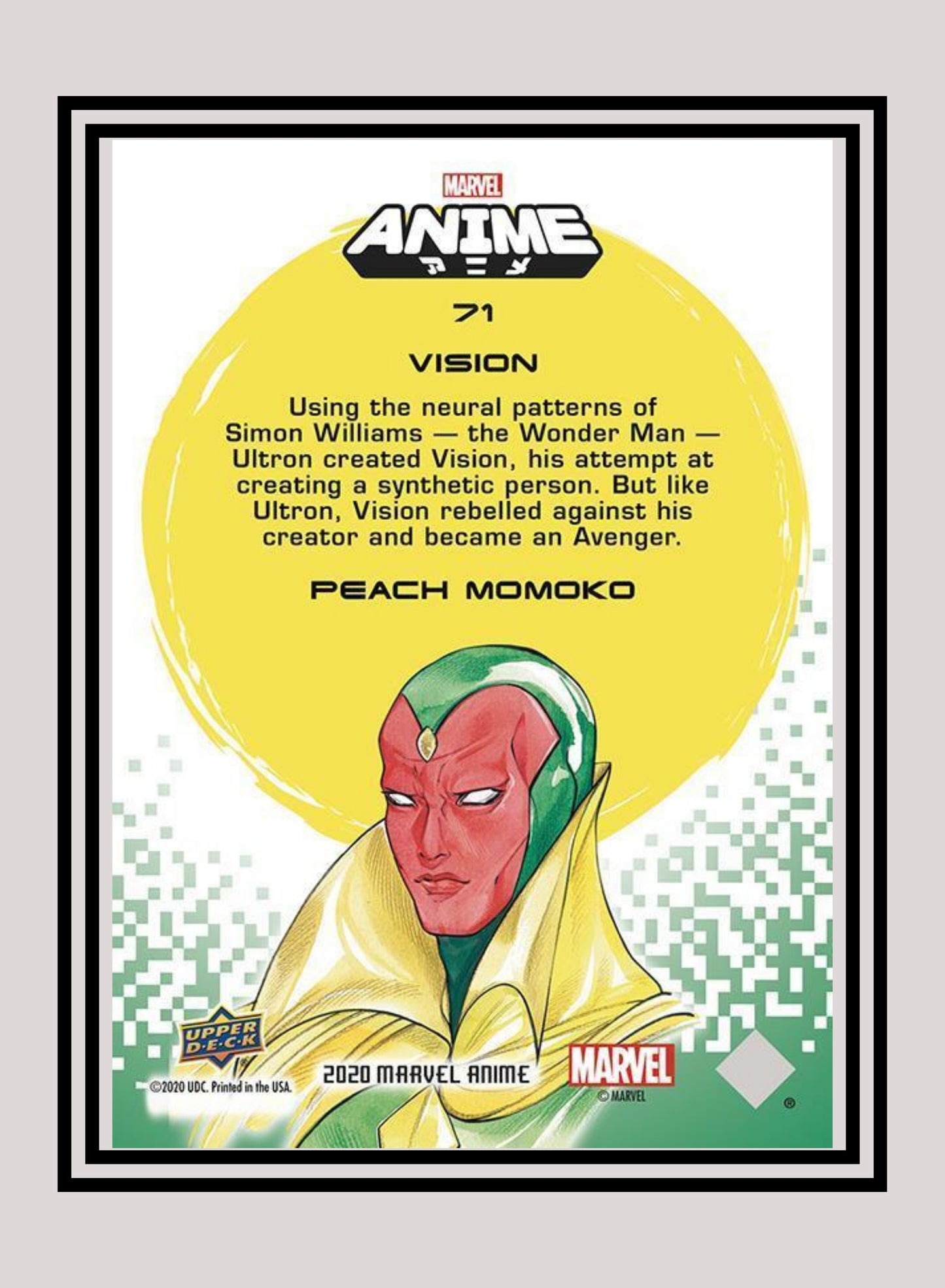 Marvel! 1x Vision - Base (#71 - 2020 Upper Deck Marvel Anime)