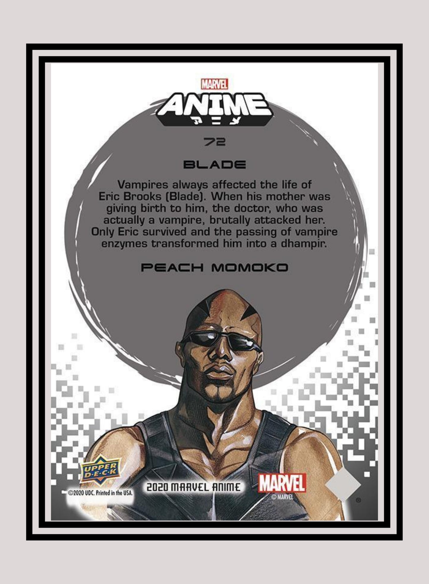 Marvel! 1x Blade - Base (#72 - 2020 Upper Deck Marvel Anime)