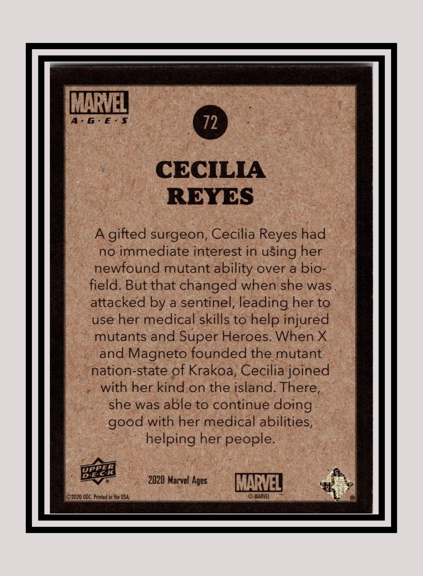 Marvel! 1x Cecilia Reyes - Base (#072 - 2020 Upper Deck Marvel Ages)
