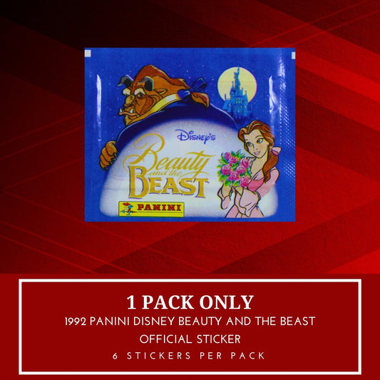 1x 1992 Panini Disney Beauty and the Beast - Sticker Pack (SEALED)