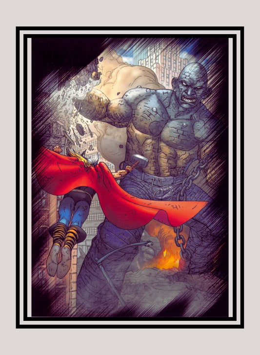 Marvel! 1x Thor vs. Absorbing Man - Base (#73 - 2010 Rittenhouse Marvel Heroes & Villains)