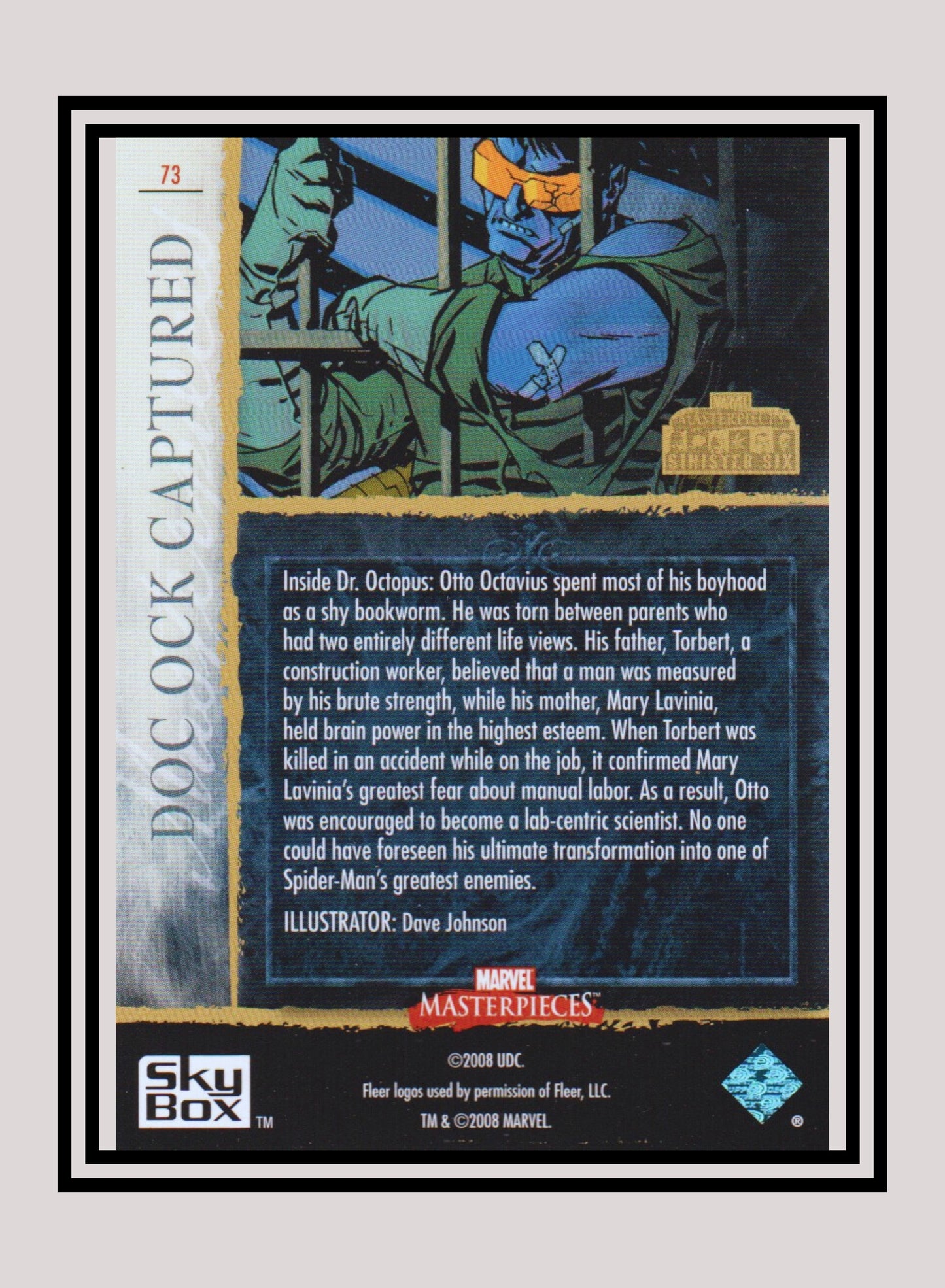 Marvel! 1x Doc Ock Captured - Base (#73 - 2008 Upper Deck Marvel Masterpieces Series 3)